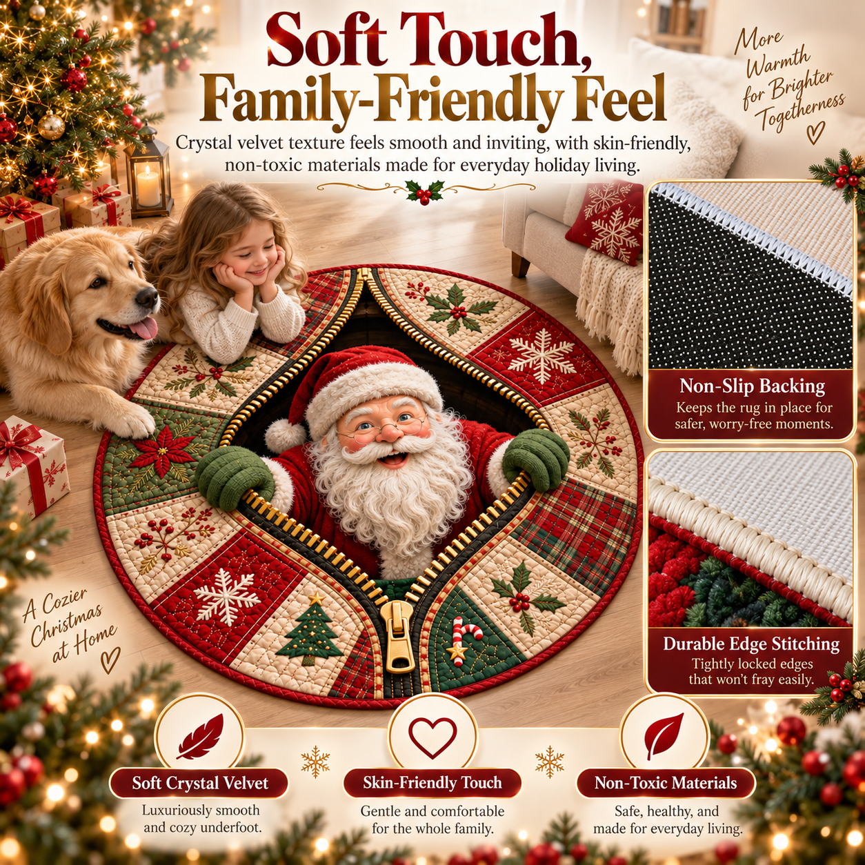 3D Christmas Magic Illusion Rug