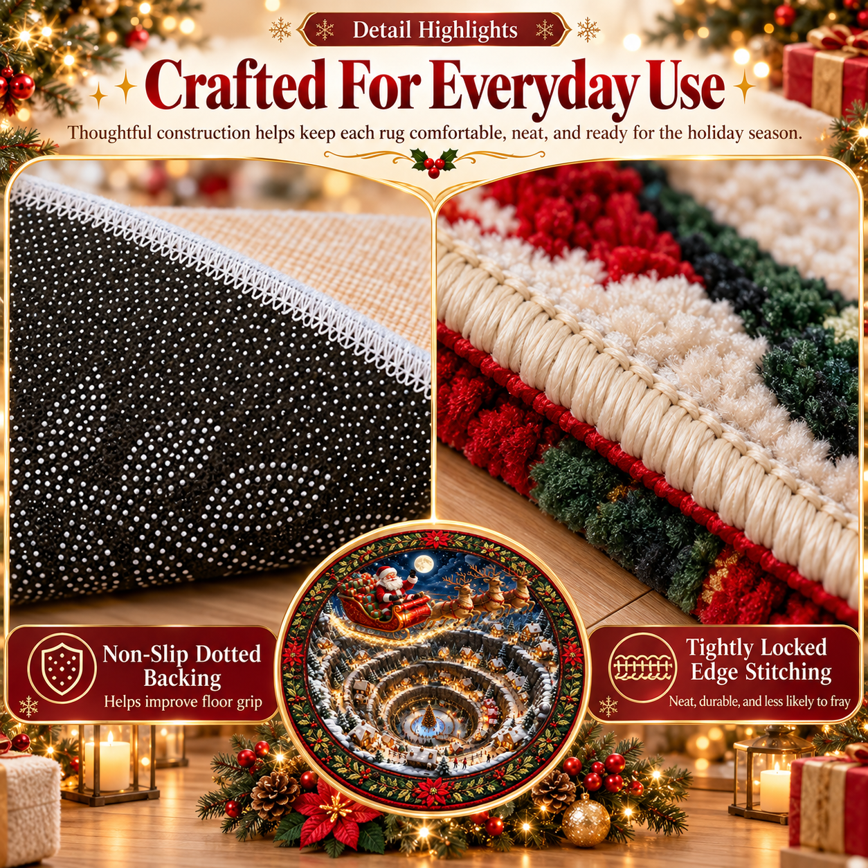 3D Christmas Magic Illusion Rug