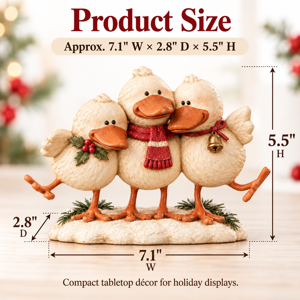 Vintage Christmas Duck Family Figurine