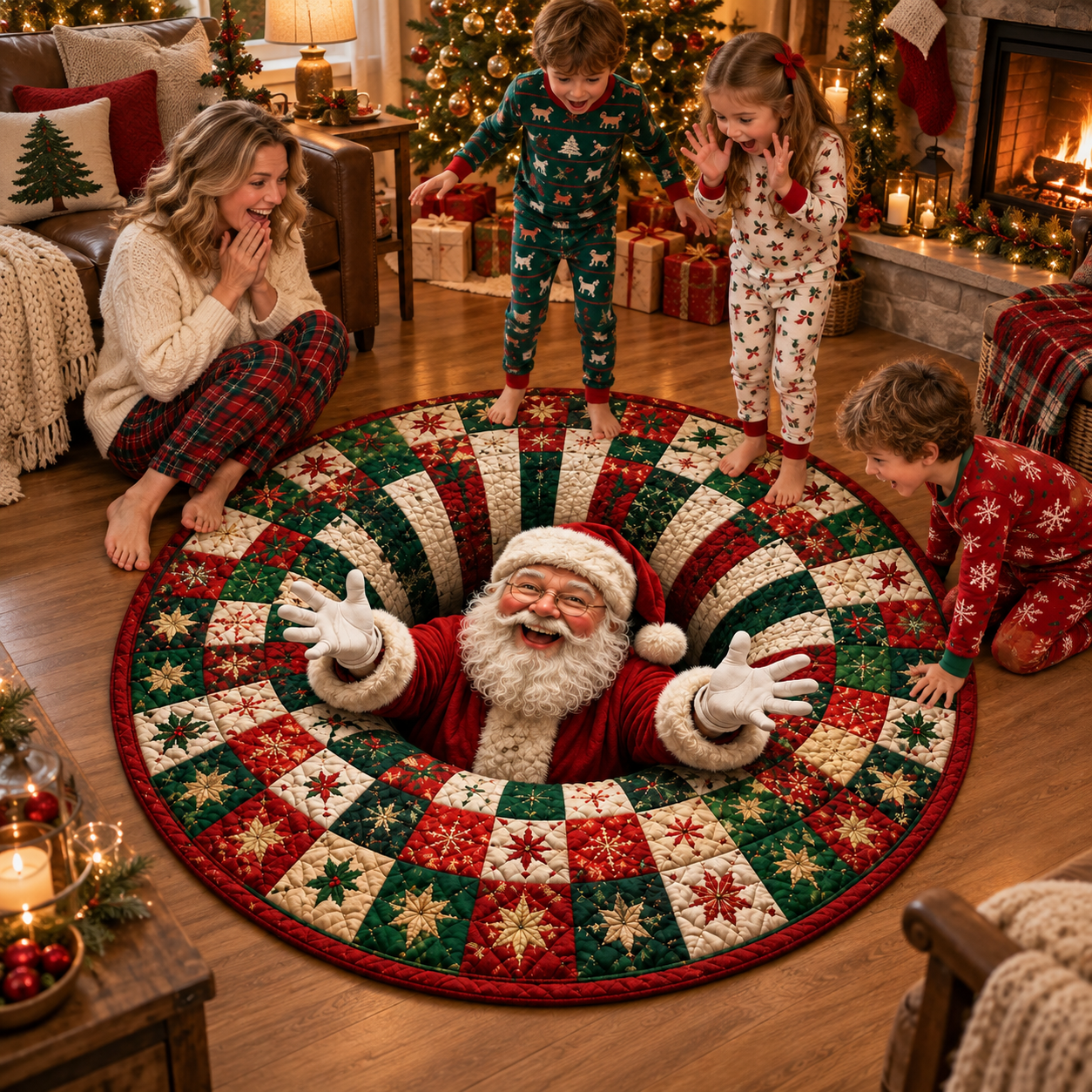 3D Christmas Magic Illusion Rug