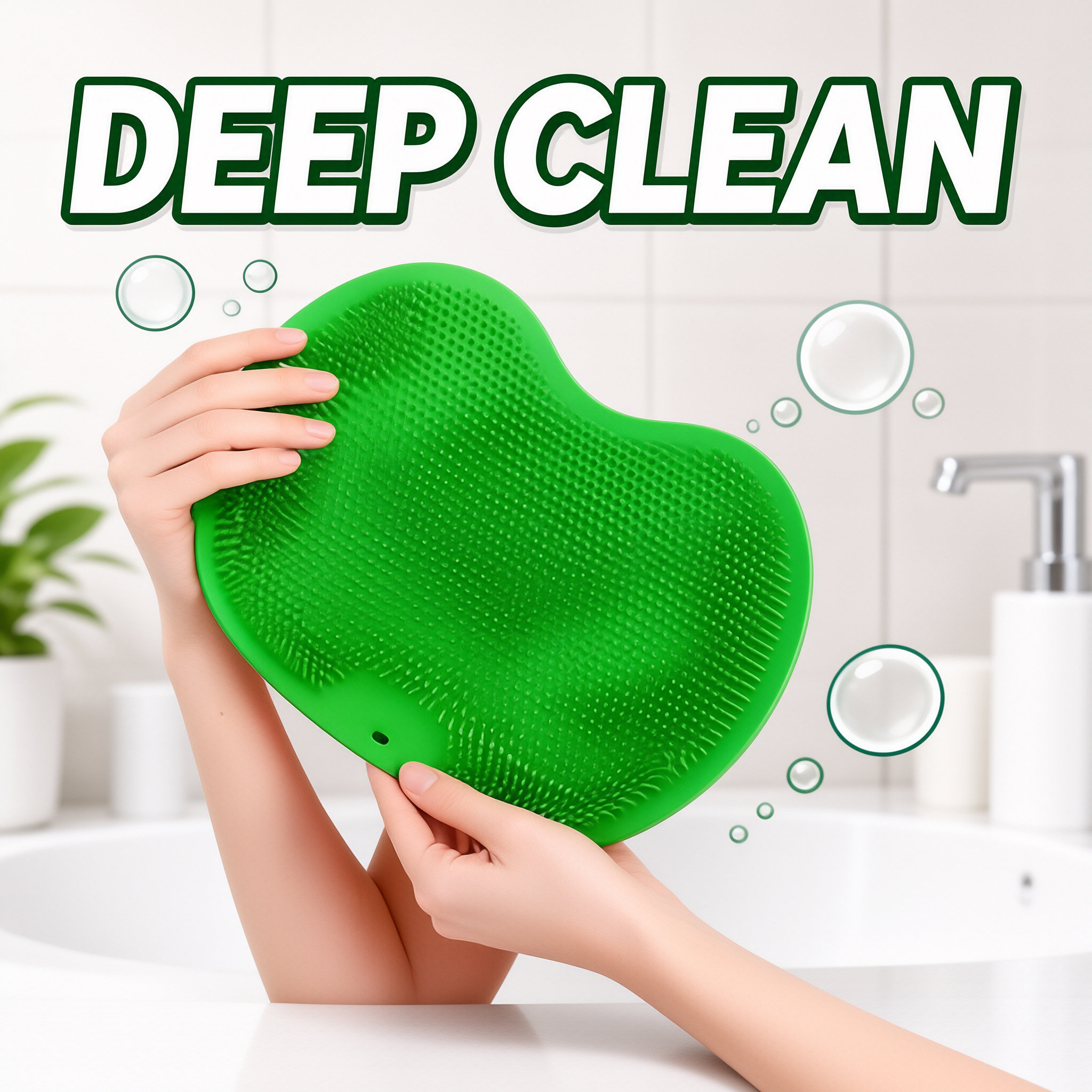 🦶 Hands-Free Shower Foot Scrubber Mat – Deep Clean & Massage Your Feet While You Shower