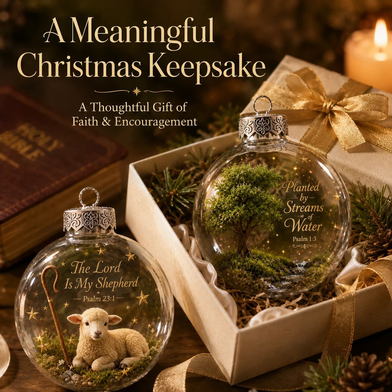  Psalms Scripture Christmas Ornament