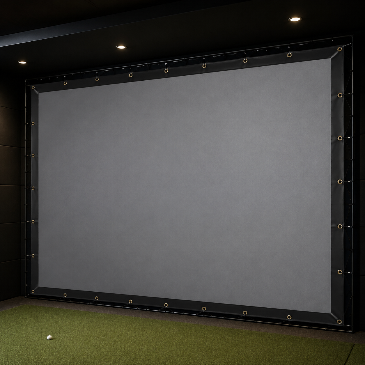 Gray High-Contrast Golf Impact Screen