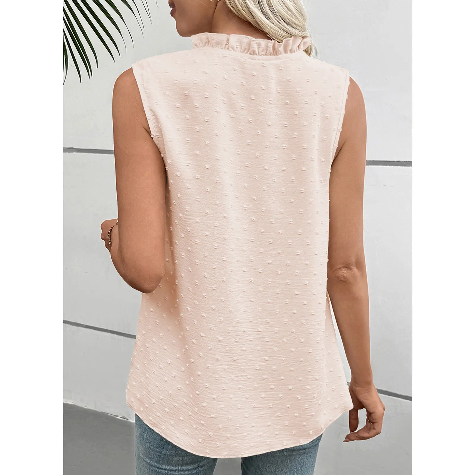 Women's Sleeveless V-Neck Tank Top – Casual & Elegant