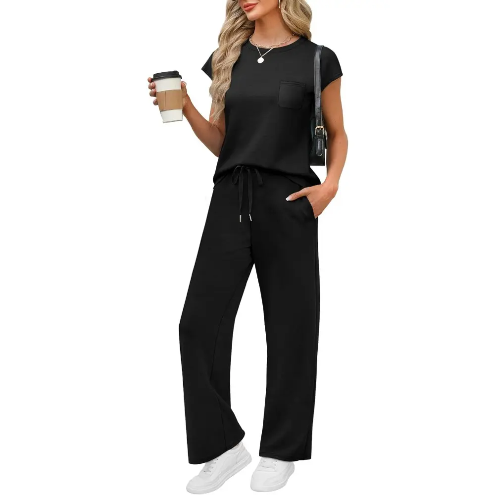 OFEEFAN Women's Casual Summer Travel 2 Piece Set