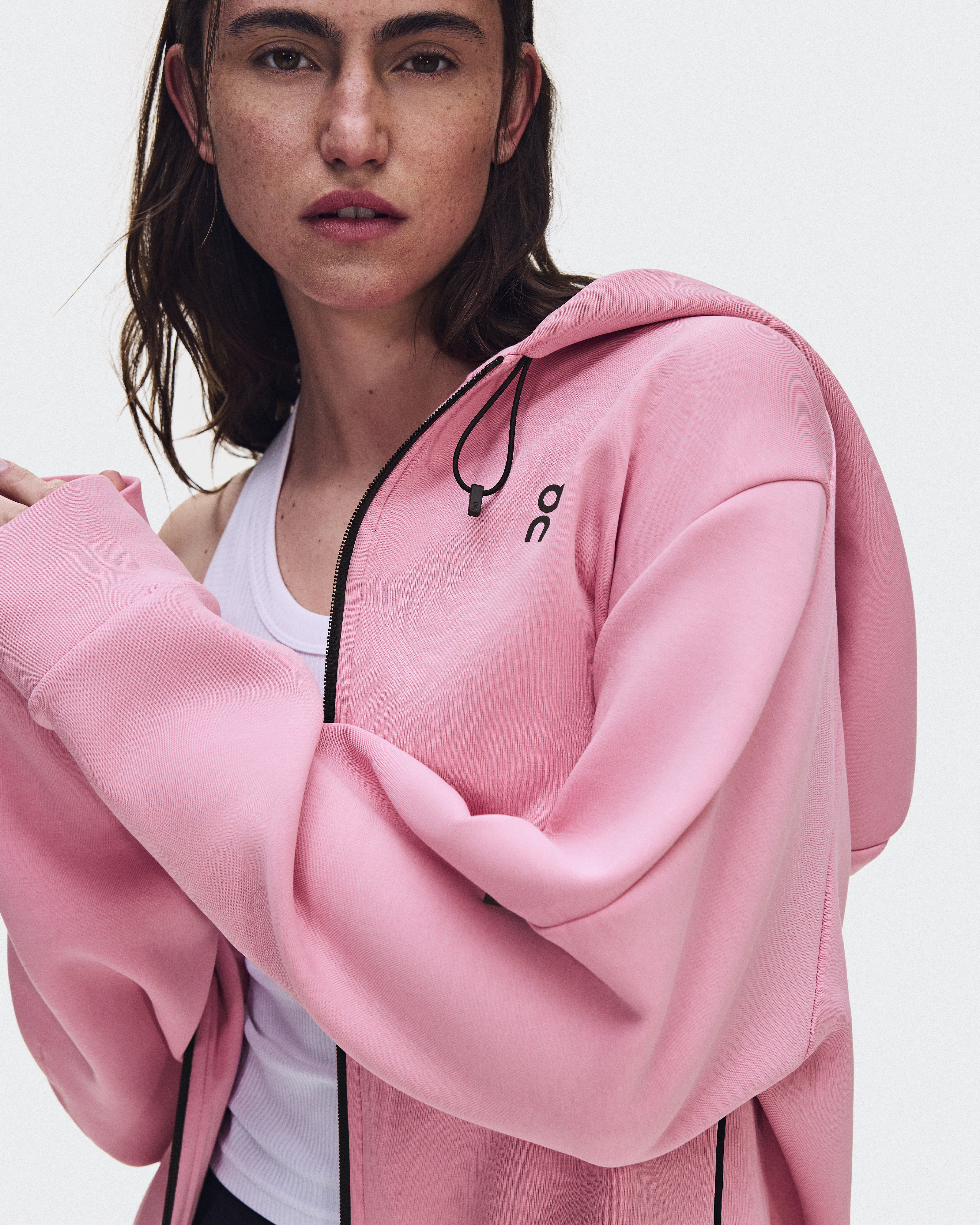 Focus Tech Zip Hoodie - Magnolia