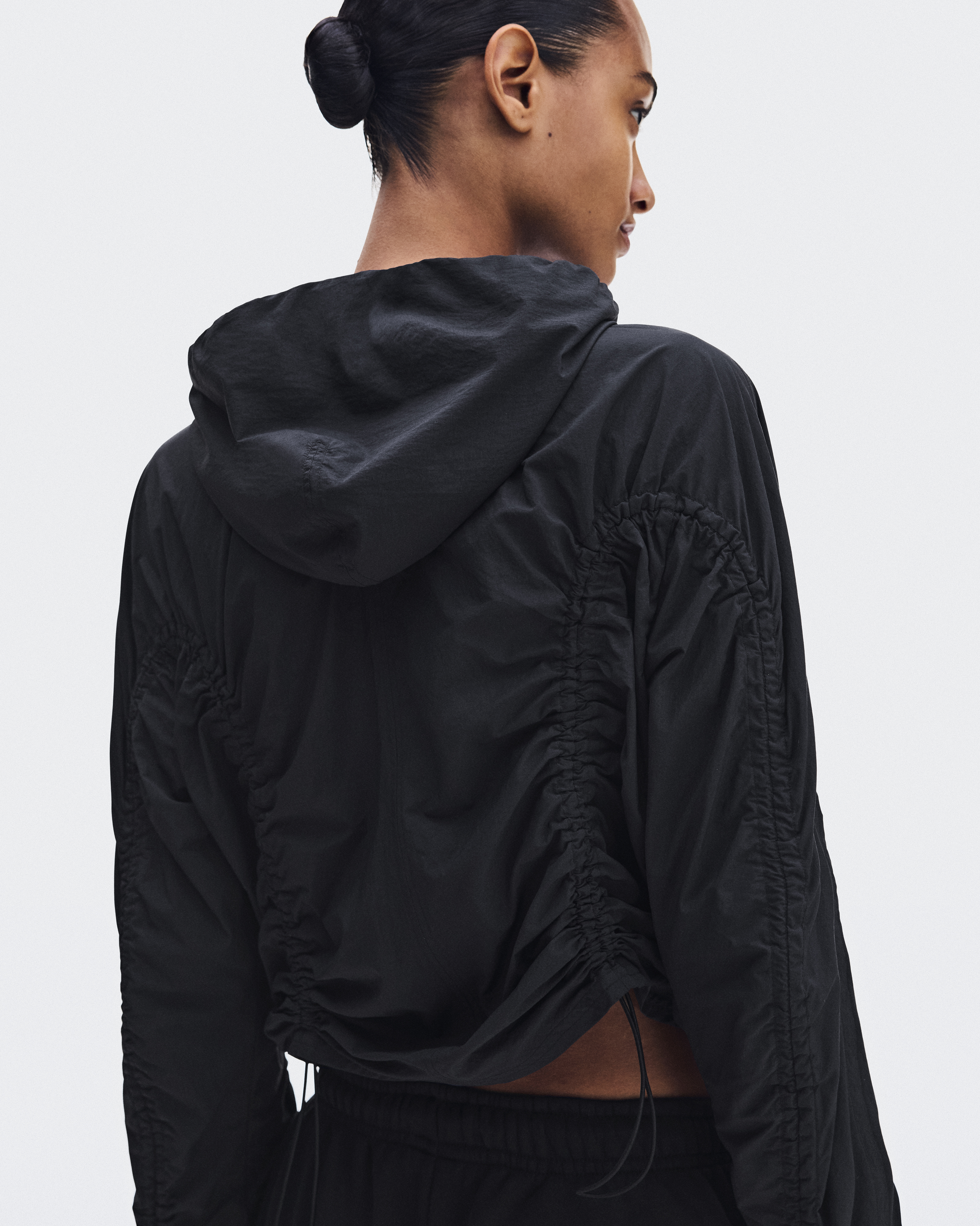 Ruched Lightweight Jacket - Black