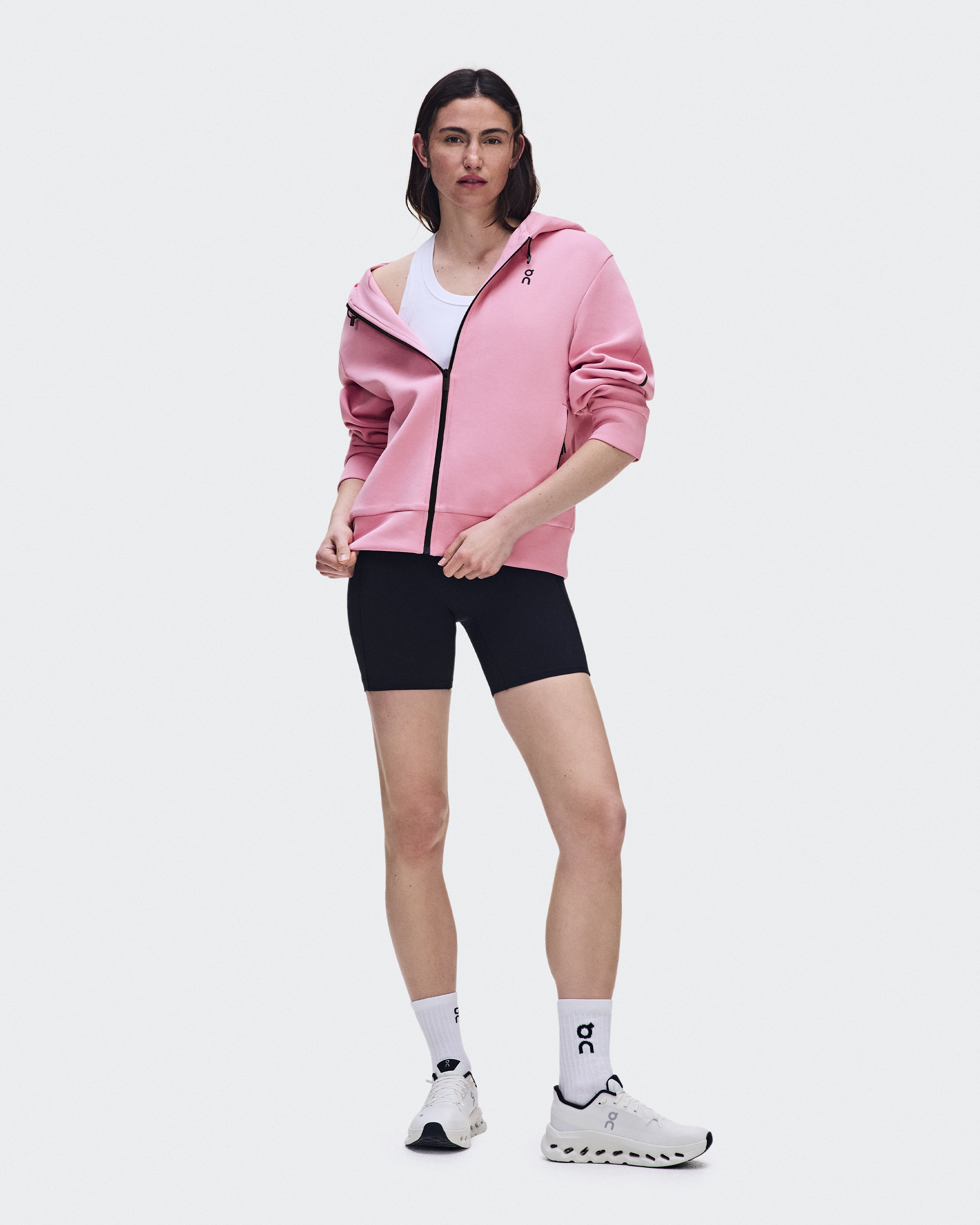 Focus Tech Zip Hoodie - Magnolia
