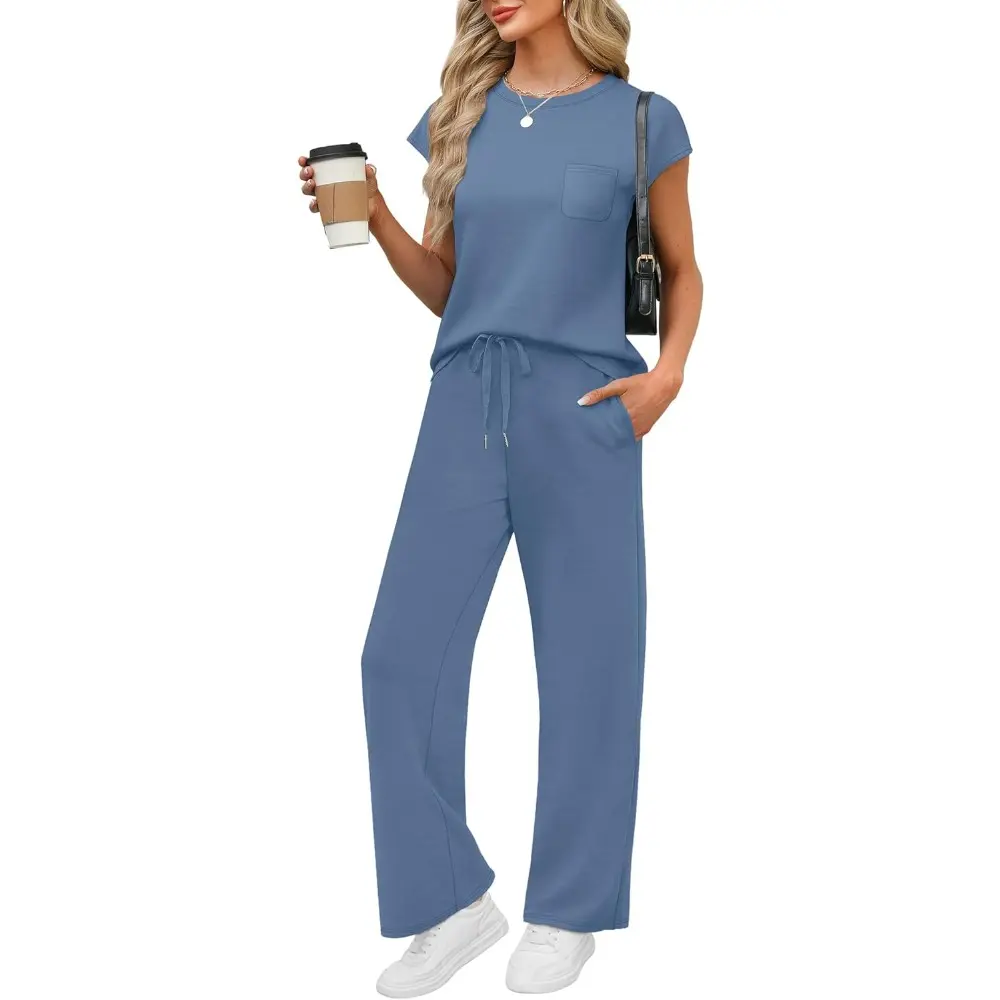 OFEEFAN Women's Casual Summer Travel 2 Piece Set