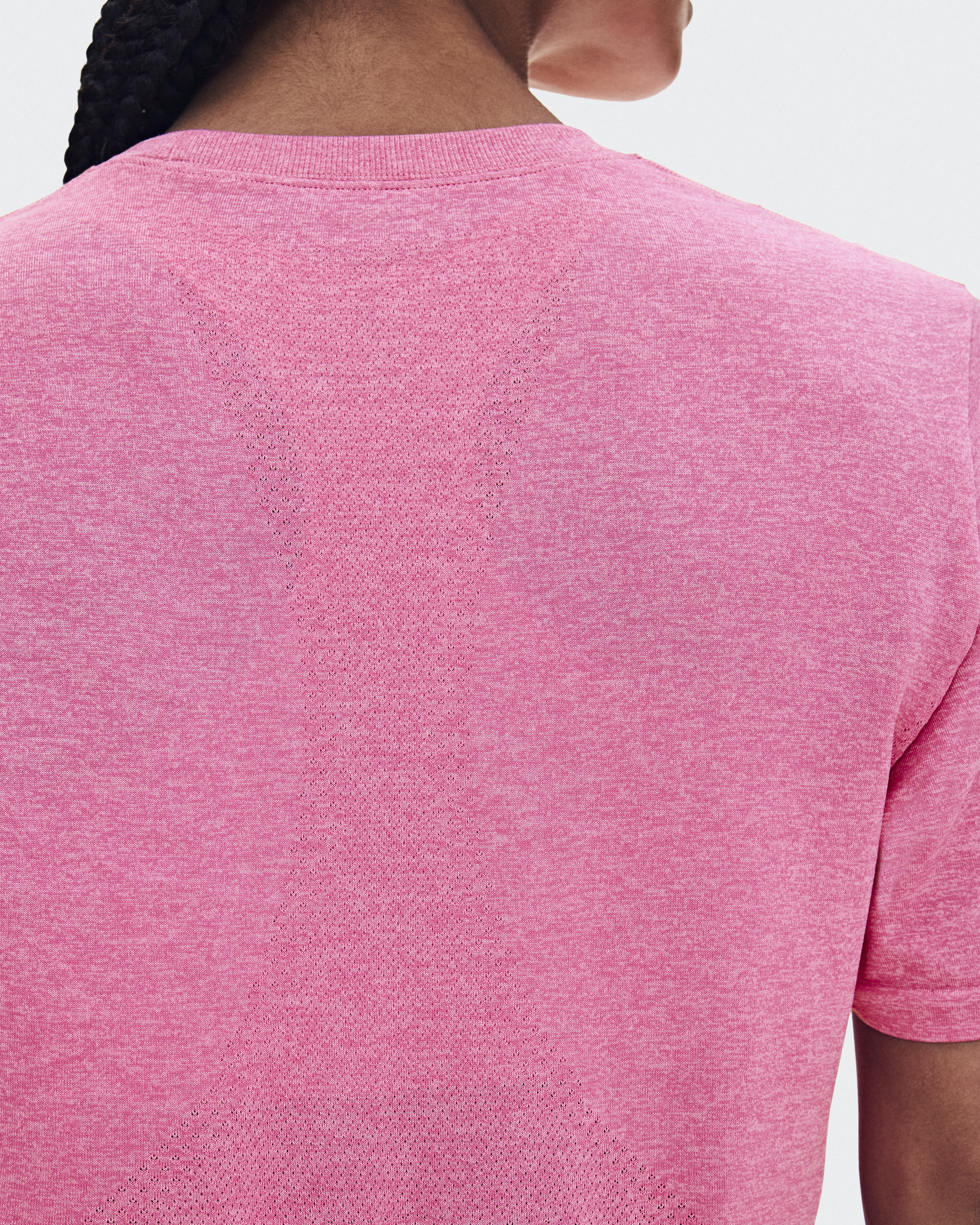 Train Flex-T Crop - Bubblegum Heather