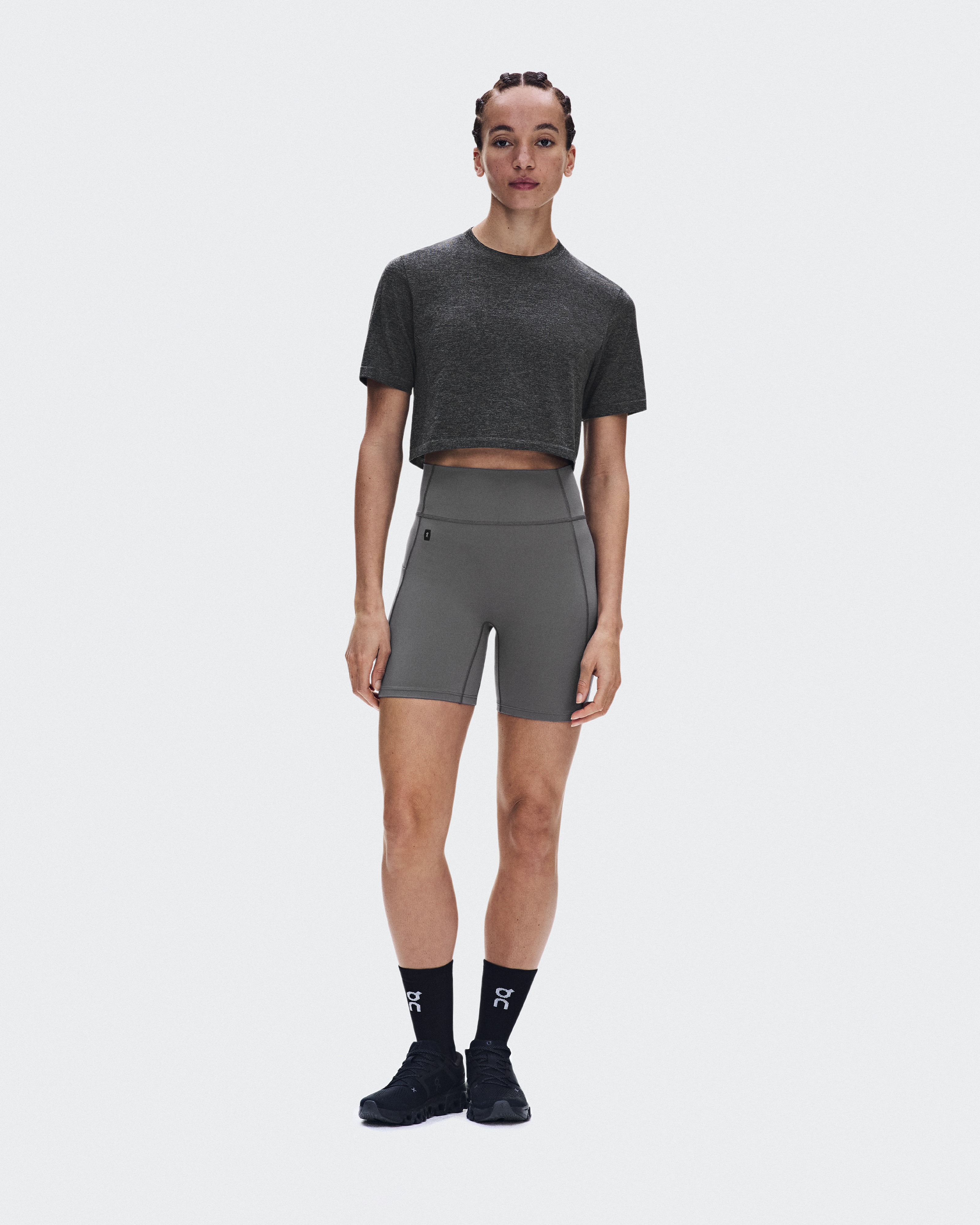 Train Flex-T Crop - Ember Heather