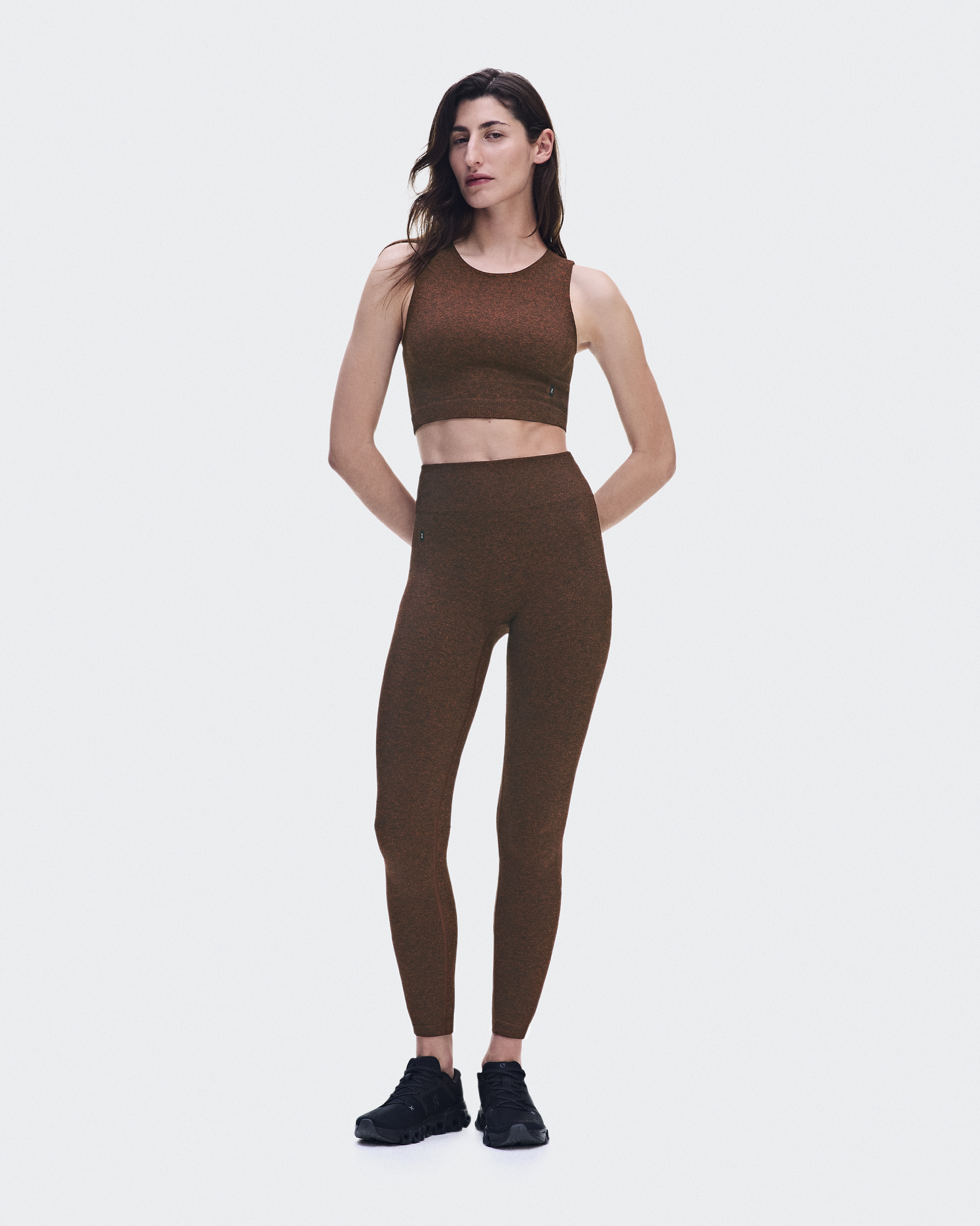 Studio Knit Crop - Cinnamon Heather