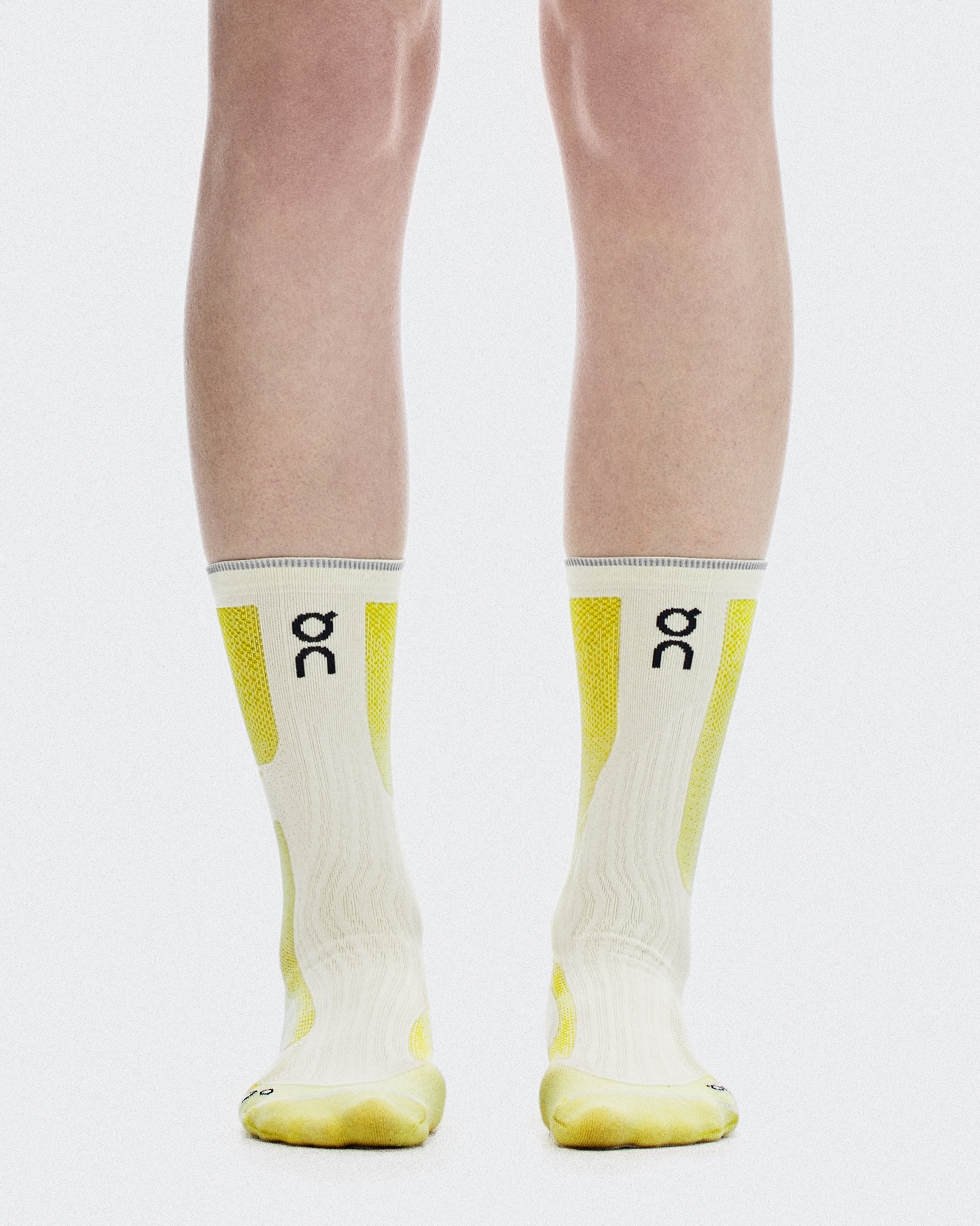 Elite Run Sock High Hyper - White | Lime