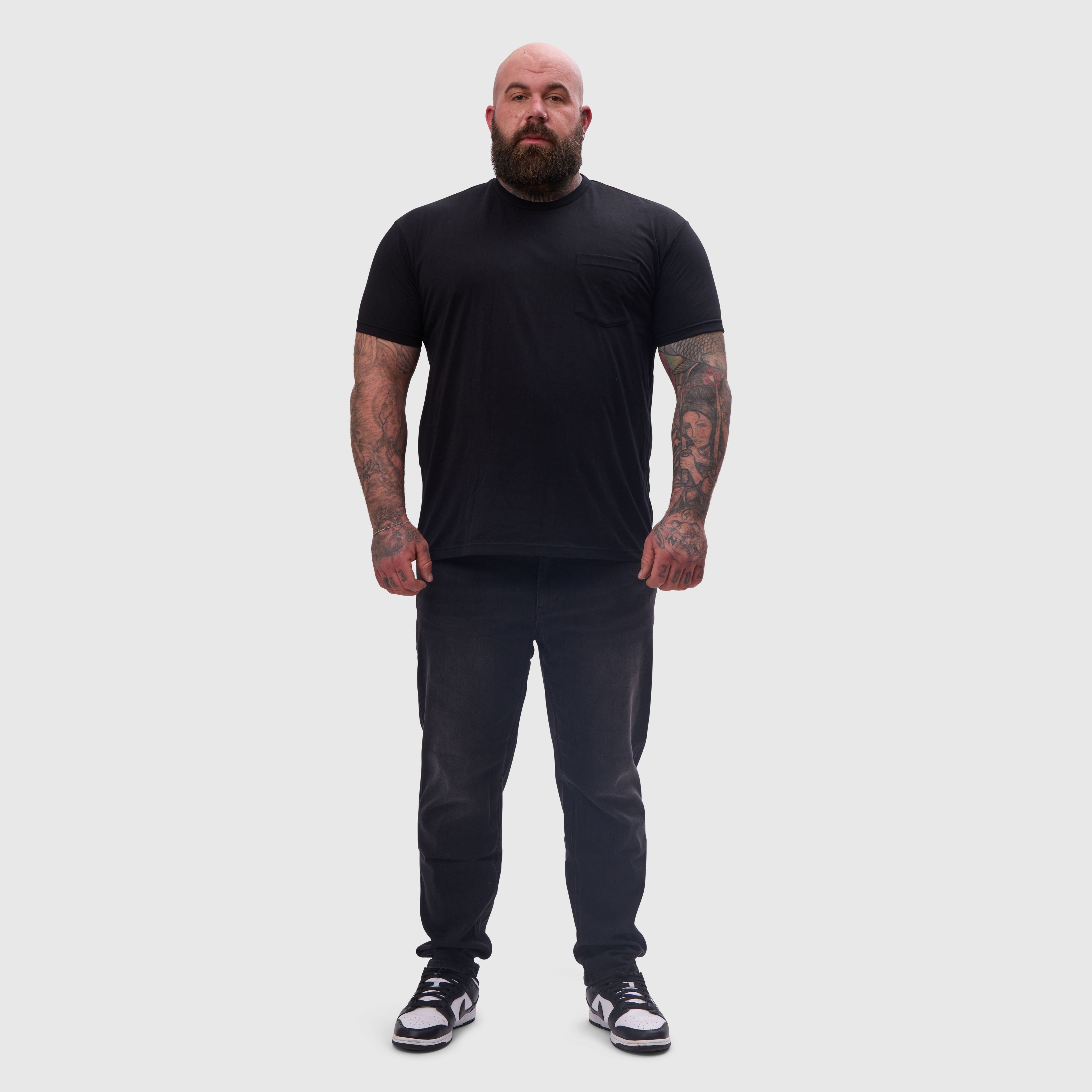 All Black Pocket Crew 3-Pack