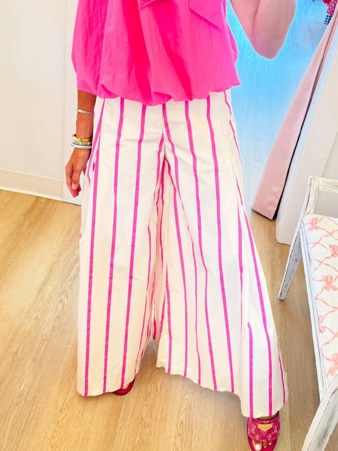 ✨Fashionable Vacation Striped Print Loose Pants
