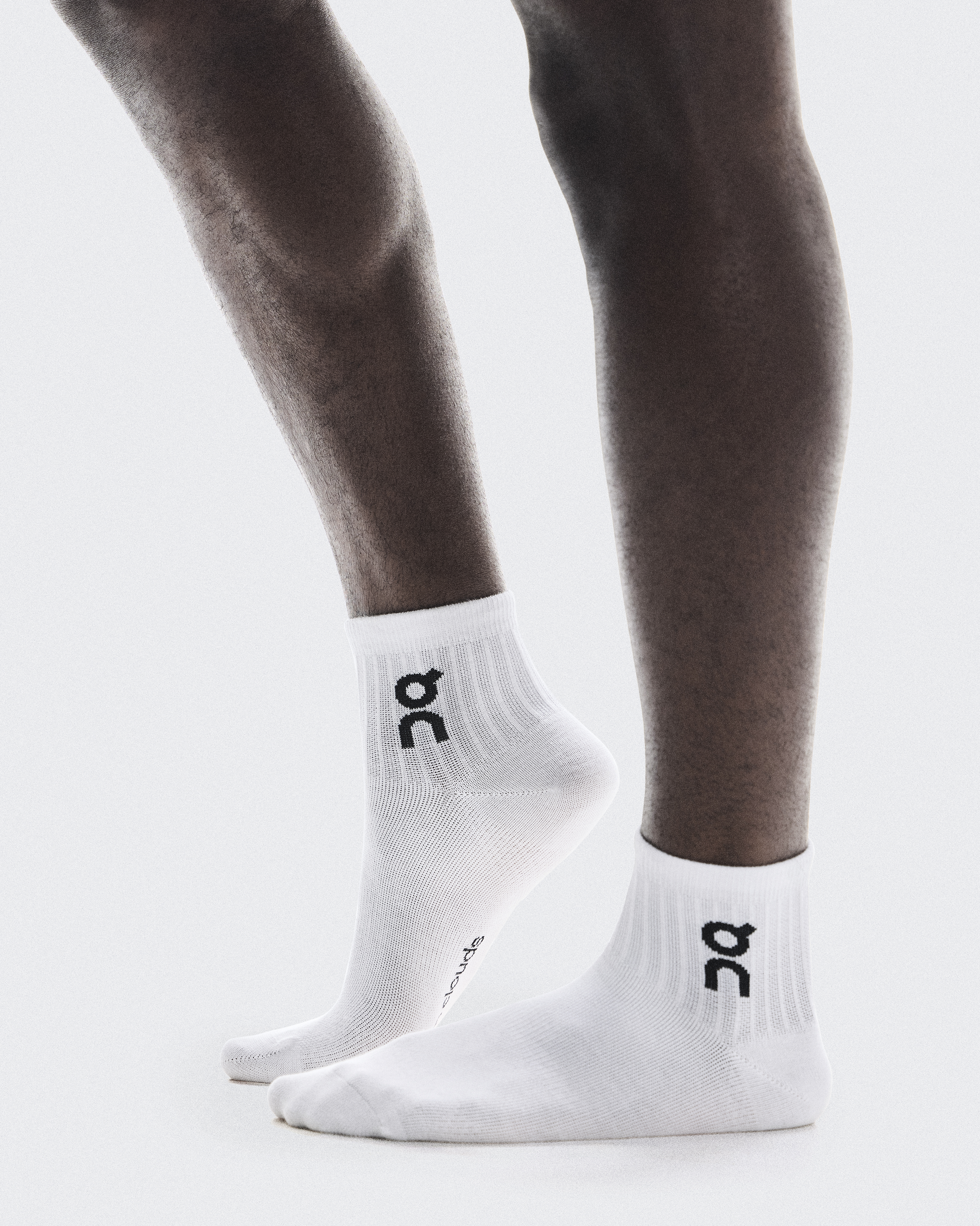 Logo Sock Mid 3P - White