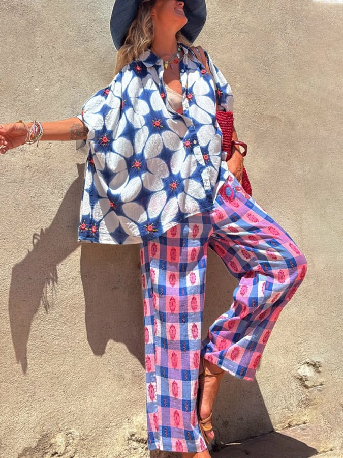 ✨Stylish Printed Loose-Fit Vacation Trousers