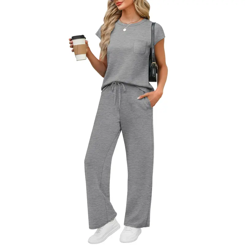 OFEEFAN Women's Casual Summer Travel 2 Piece Set
