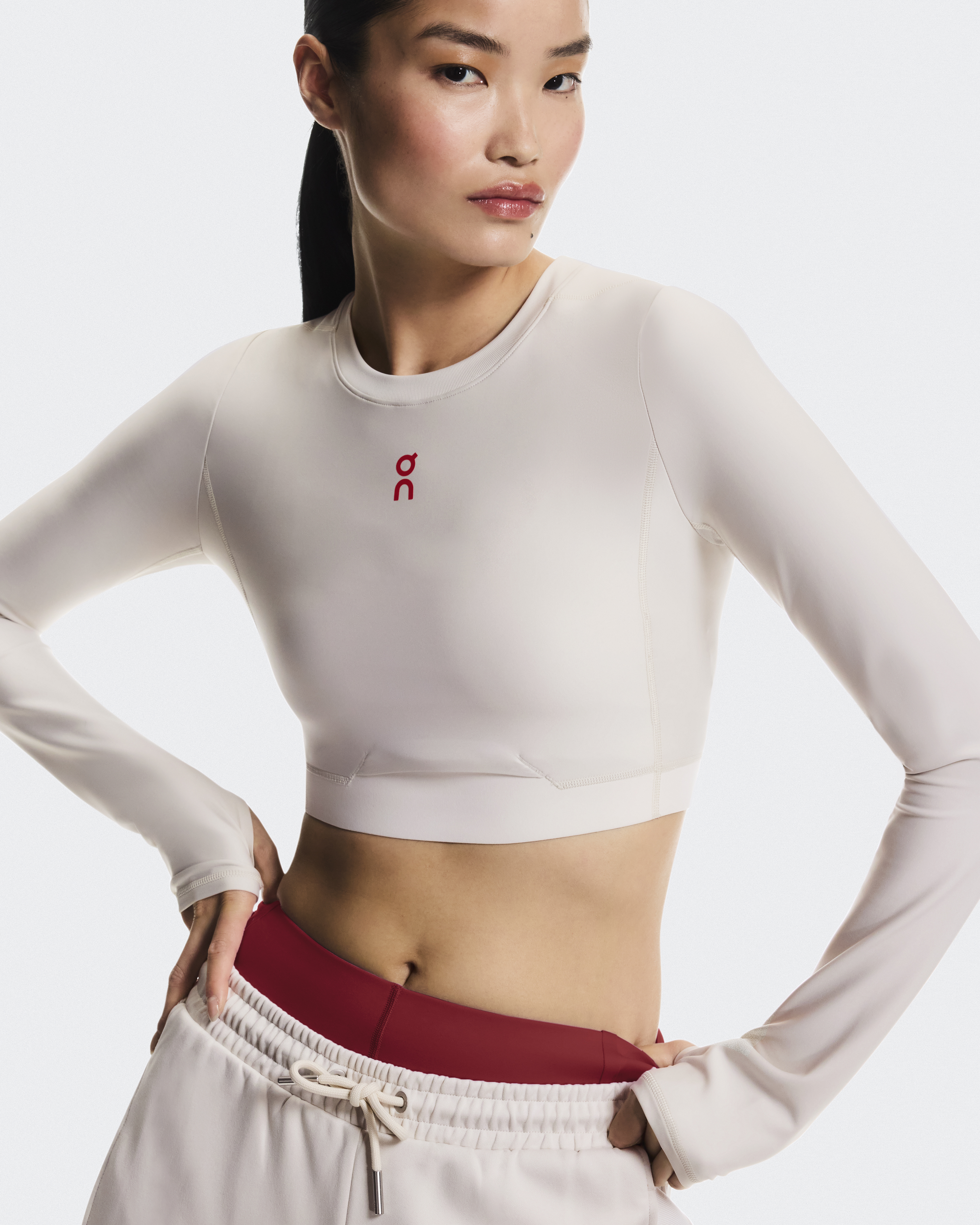 Train Long Sleeve Crop Year of the Horse - Pearl