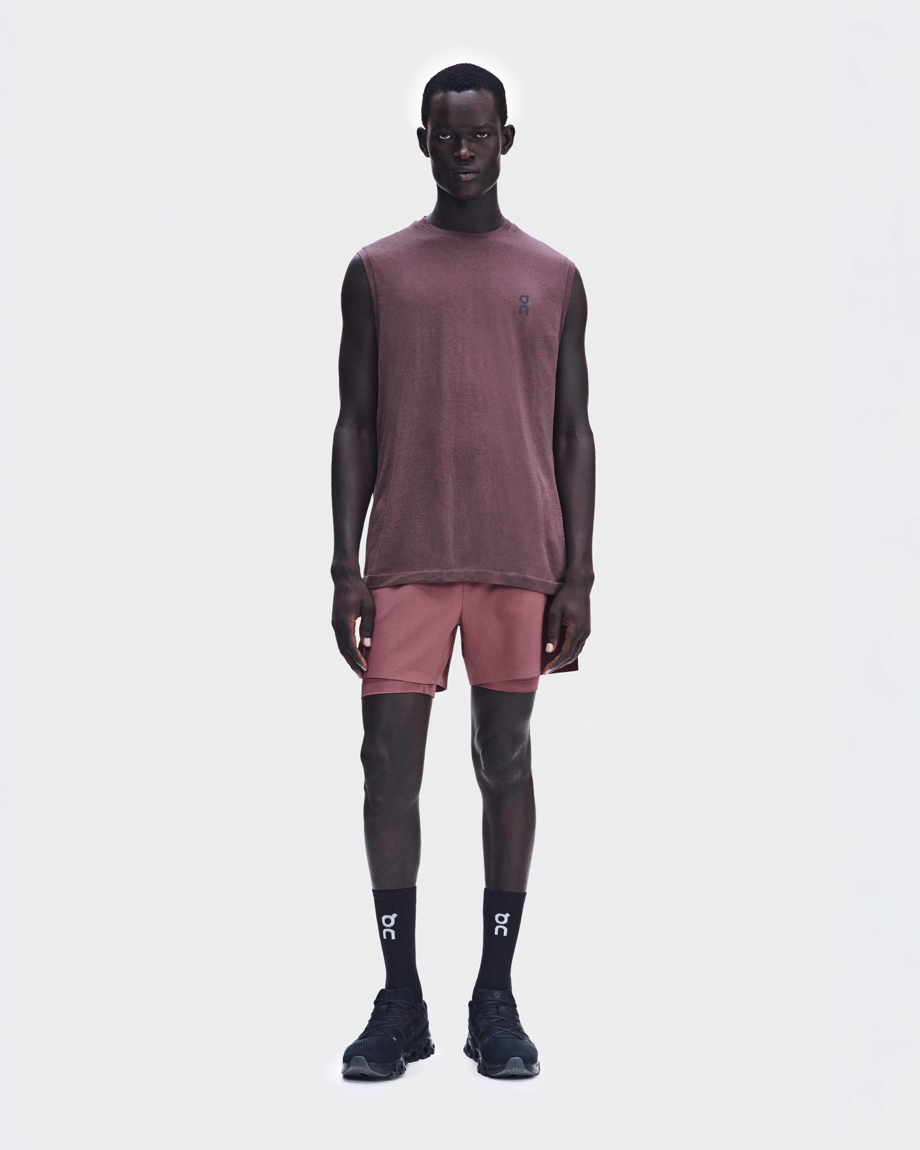 Train Flex Tank - Barberry Heather