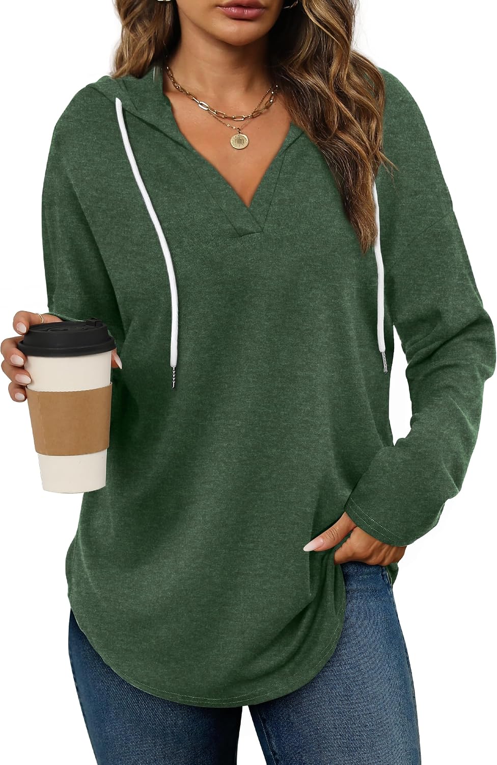 Womens Fashion Tops Hoodies for Women Pullover Oversized Sweatshirts Long SLeeve Shirts Loose Fit