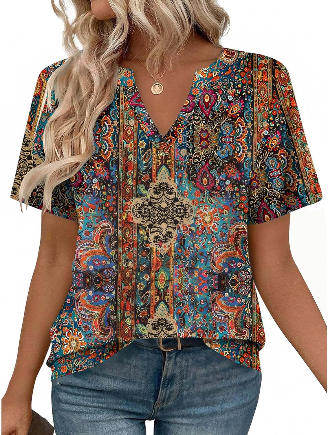 Womens Tops Short Sleeve V Neck Tee Shirts Cute Dressy Casual Clothing Business Work Blouse