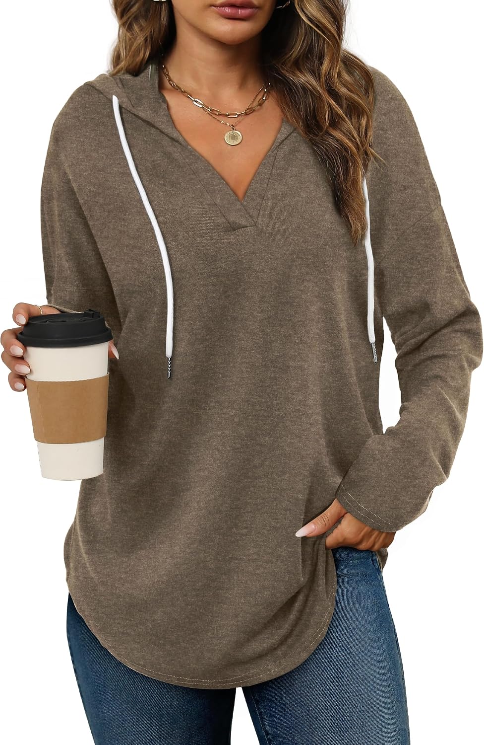 Womens Fashion Tops Hoodies for Women Pullover Oversized Sweatshirts Long SLeeve Shirts Loose Fit