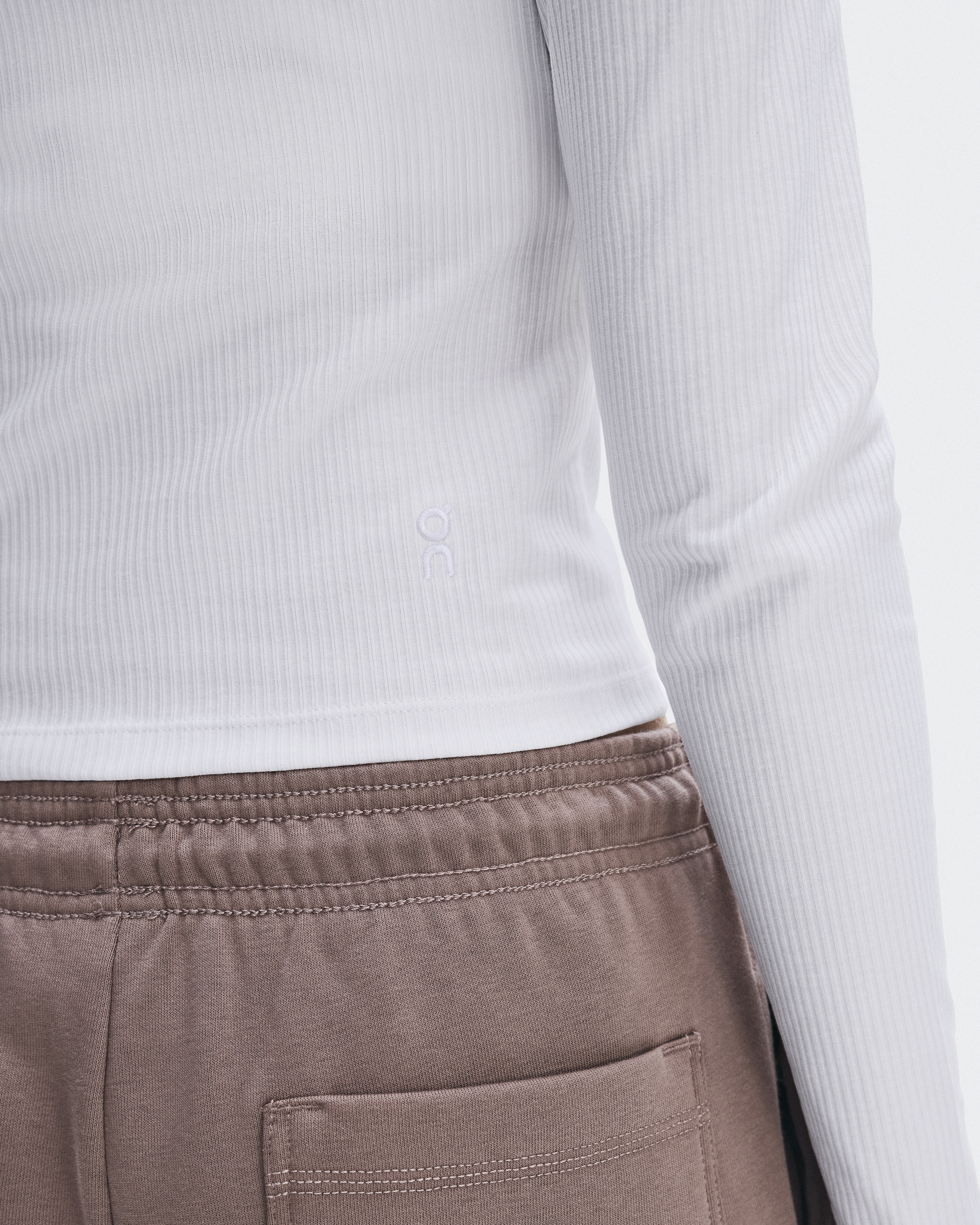 All-Day Ribbed Long-T - White