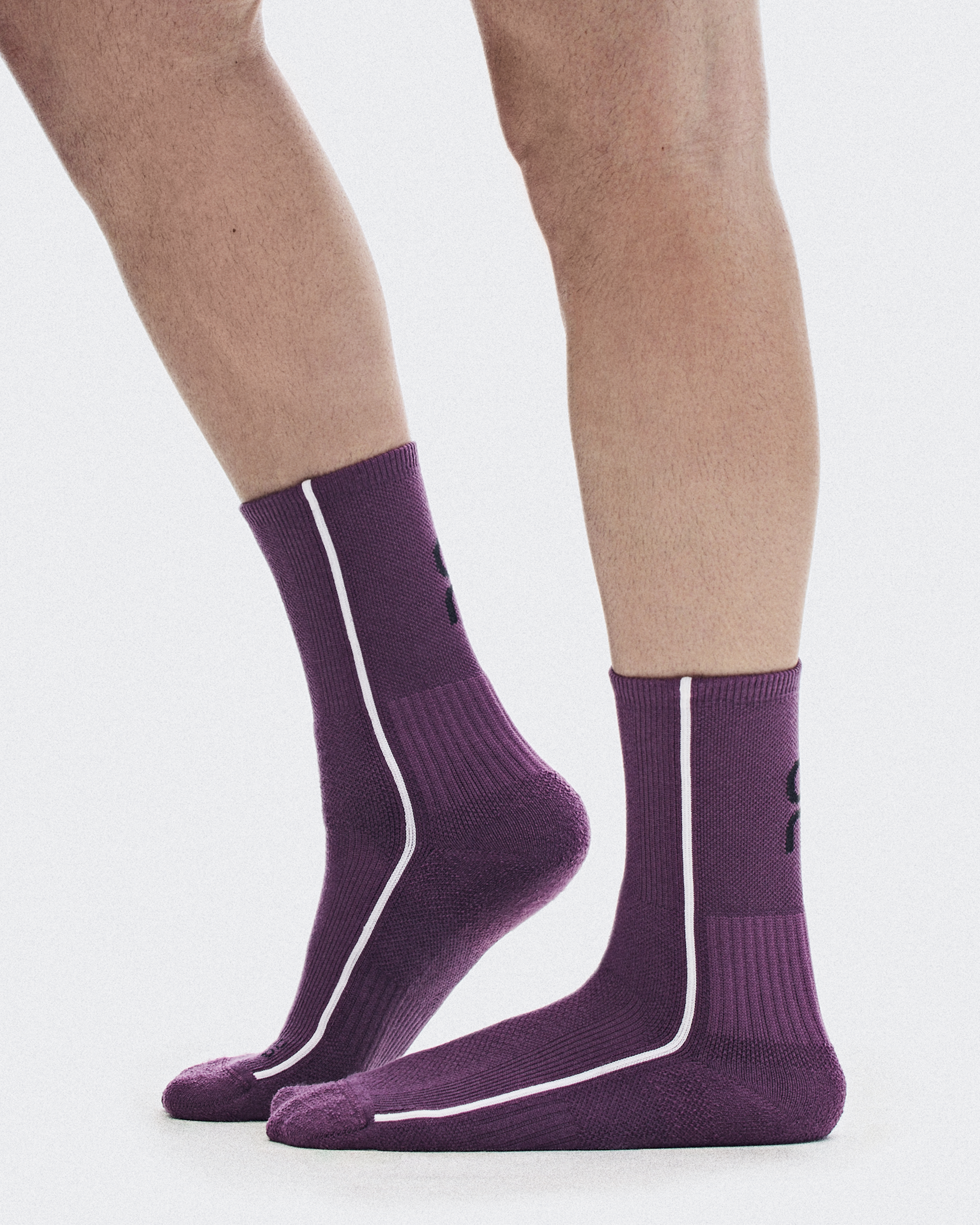 Court Sock High - Cassis | White