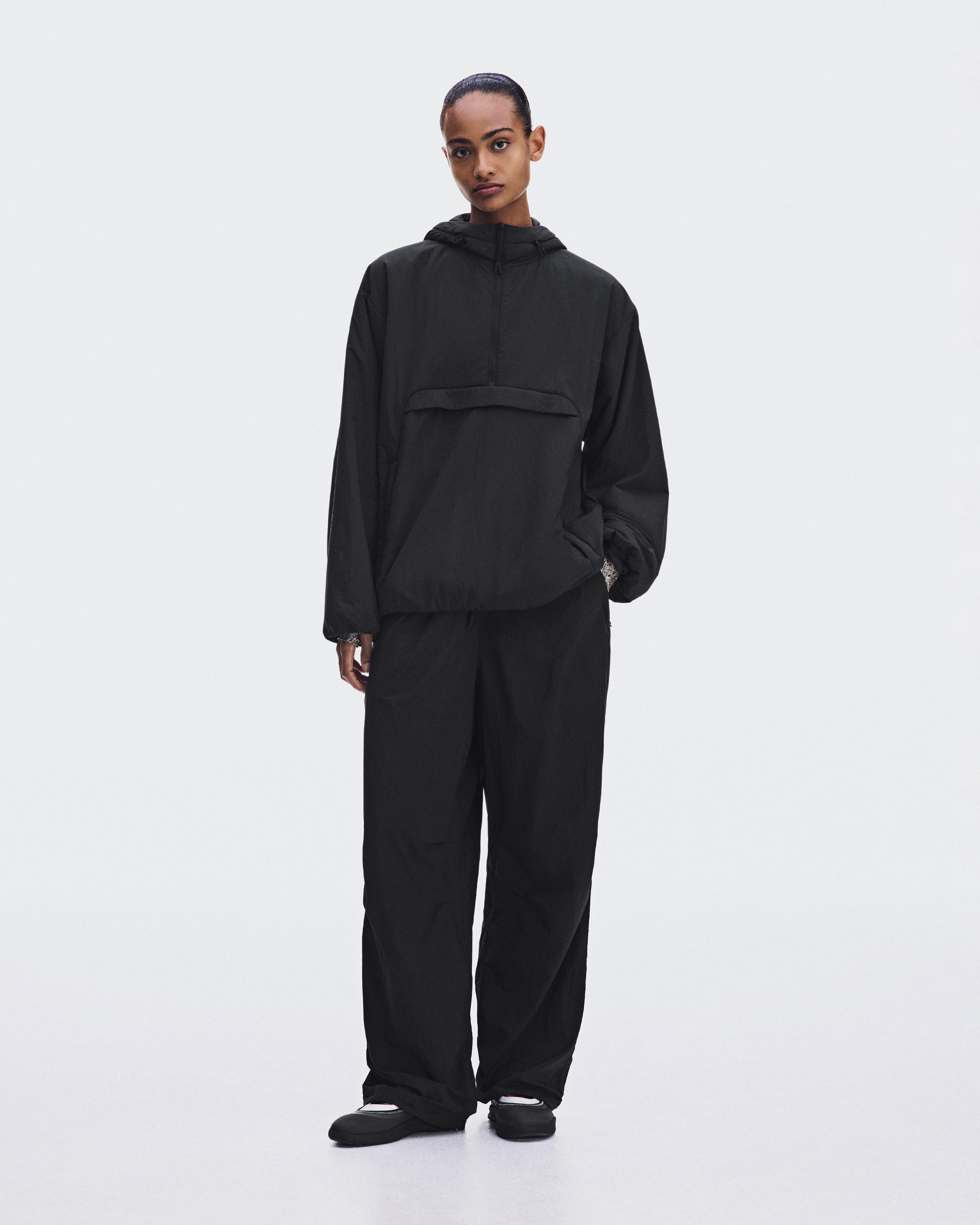 Insulated Half-Zip Anorak - Black