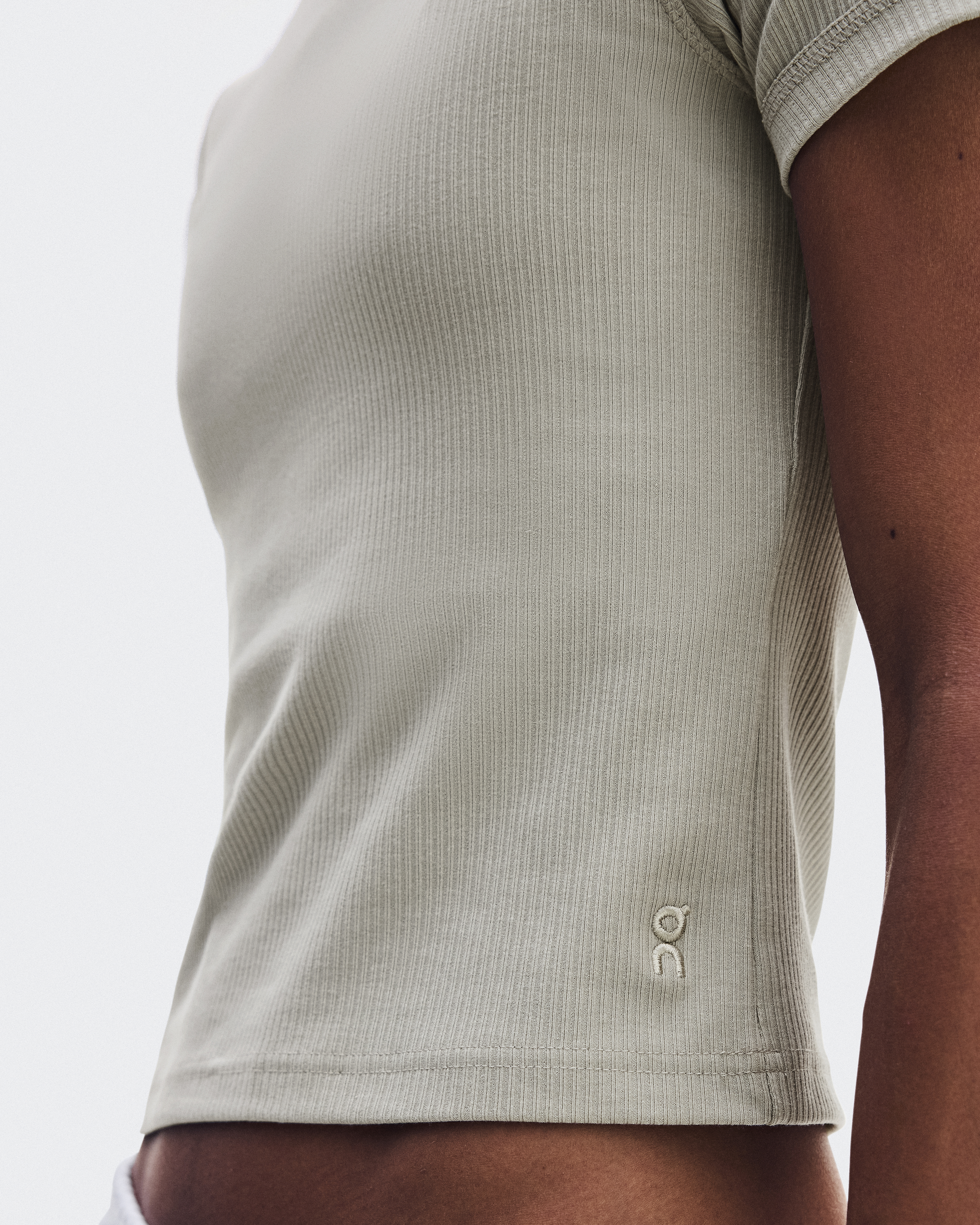 All-Day Ribbed T-Shirt - Brume