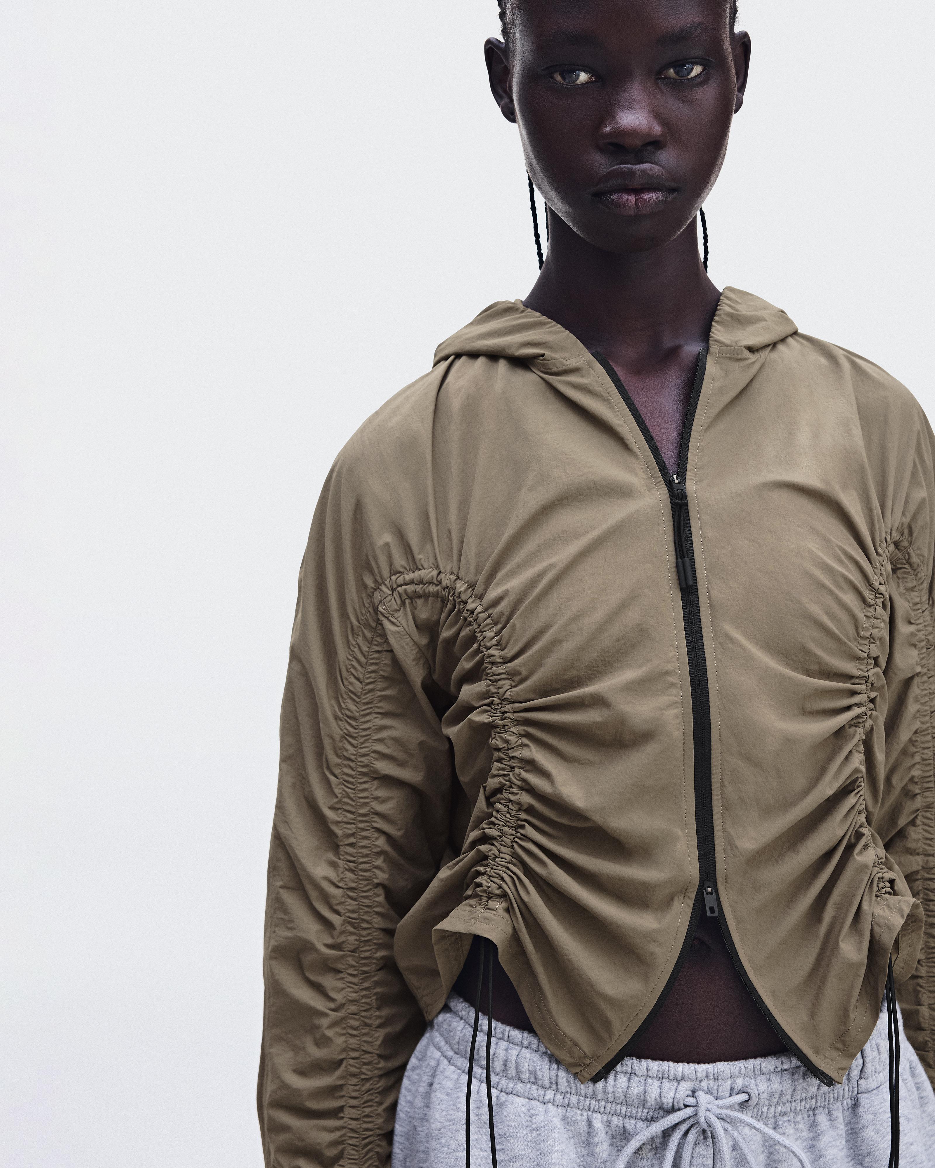 Ruched Lightweight Jacket - Lynx