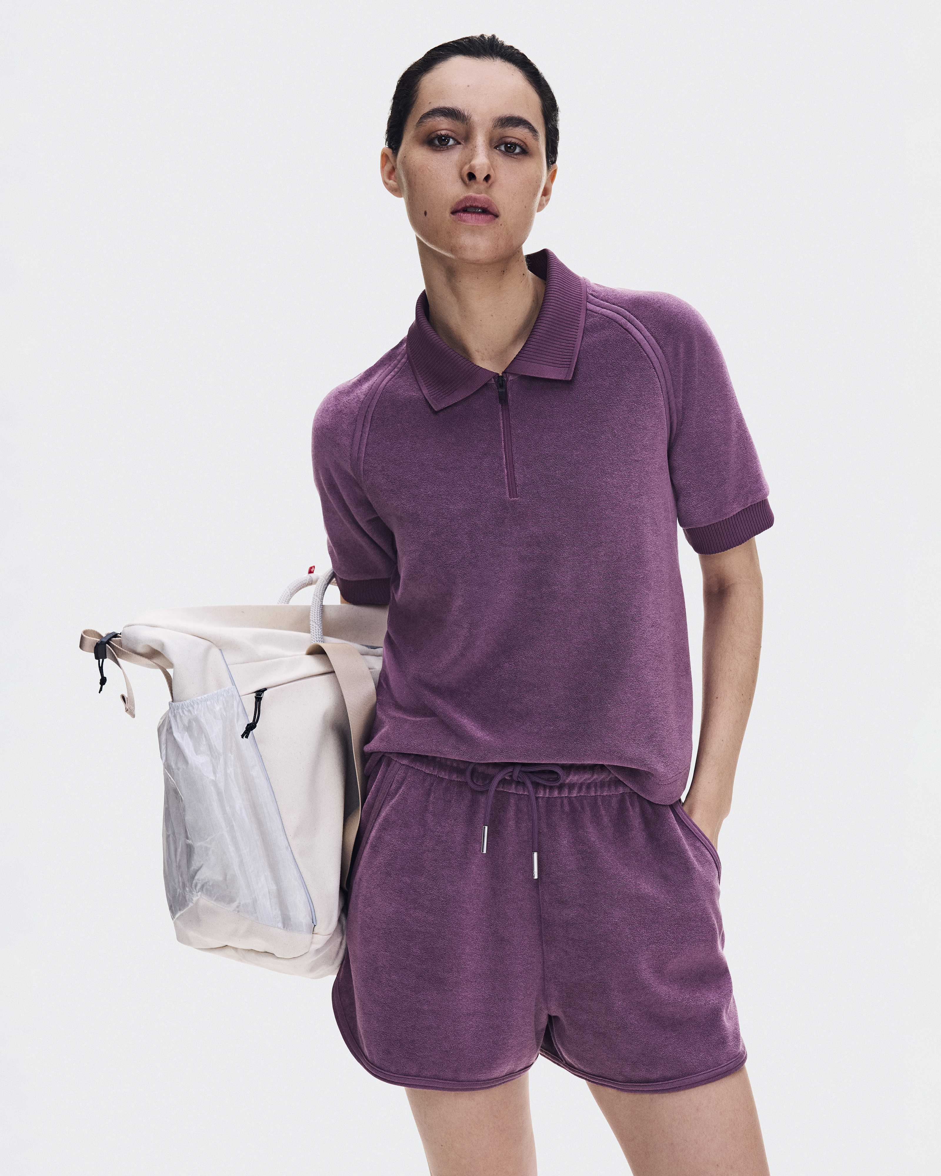 Courtside Shorts Terry - Cassis