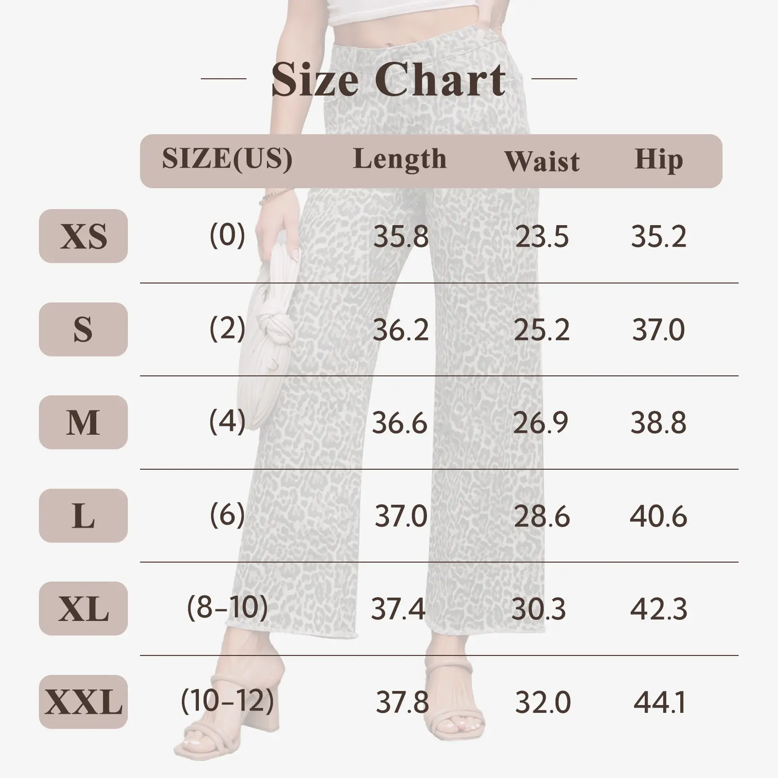 2025 High Waist Leopard Print Jeans for Women