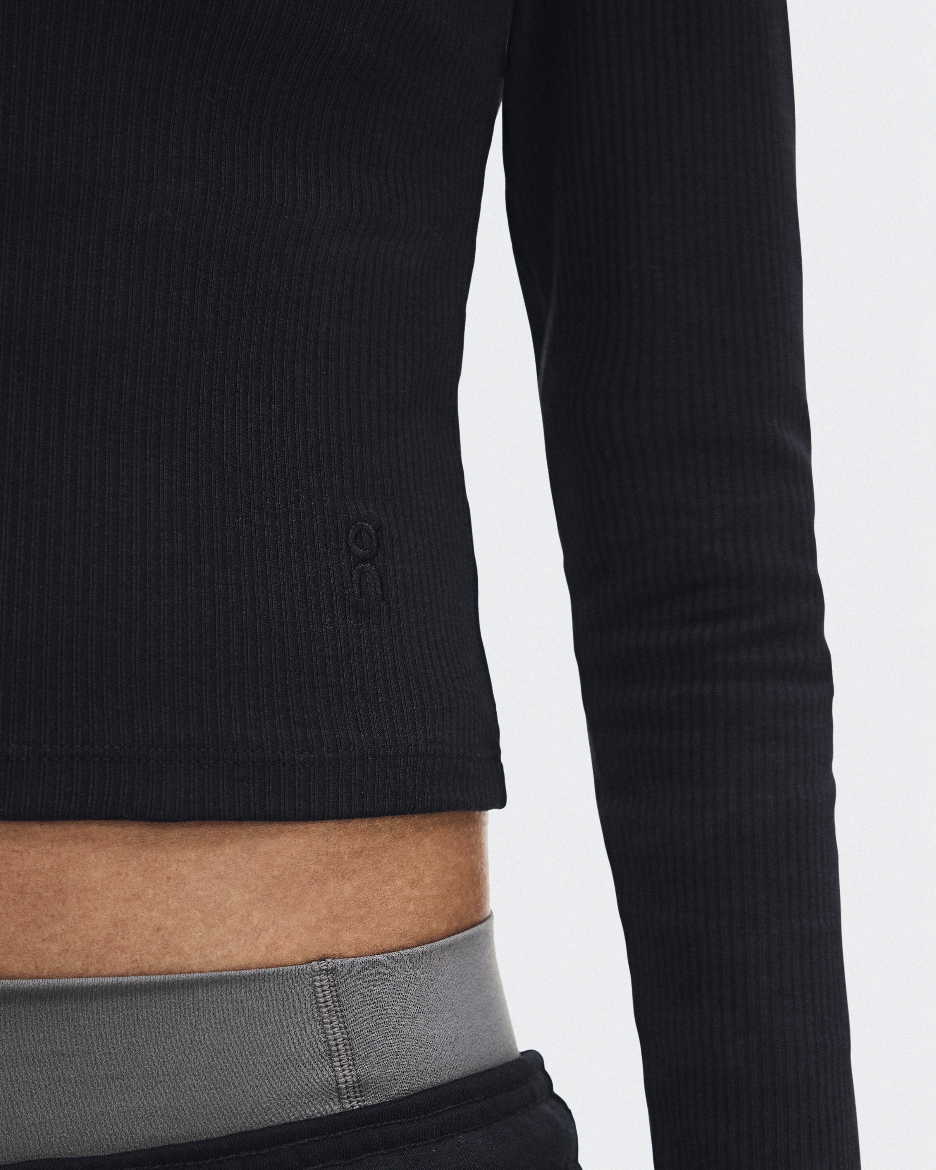 All-Day Ribbed Long-T - Black