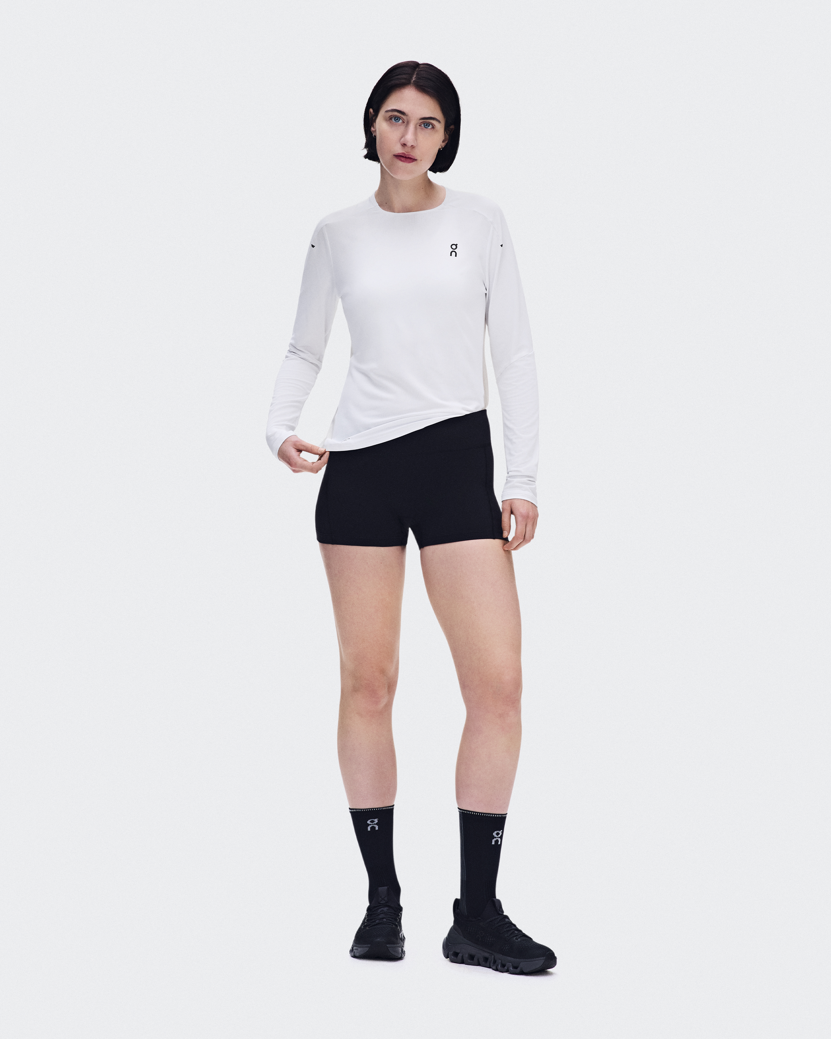 Performance Long-T - White | Silver