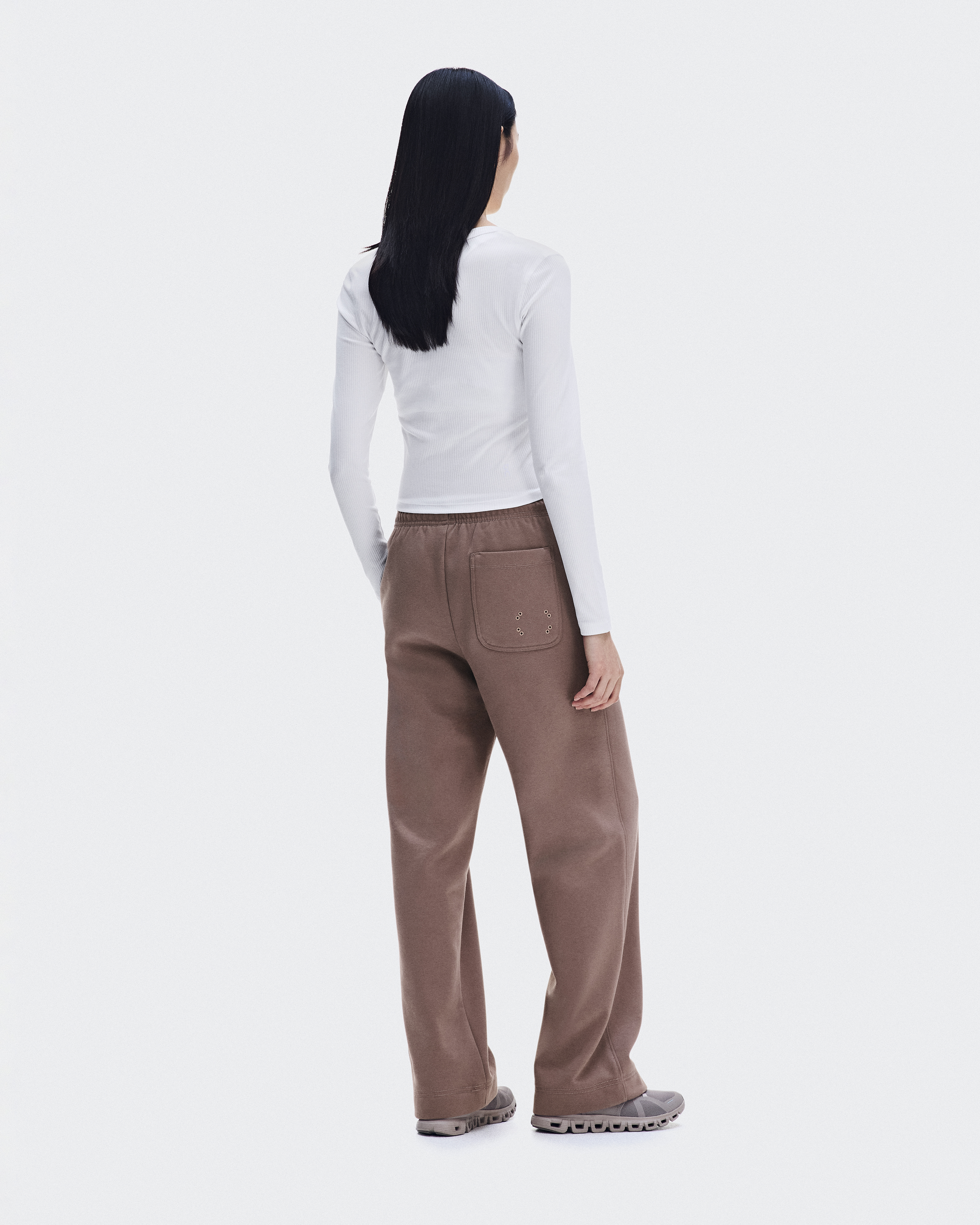 All-Day Ribbed Long-T - White