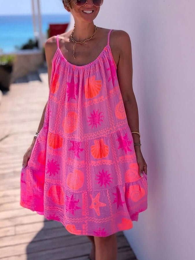 ✨Stylish Resort Printed Slip Dress