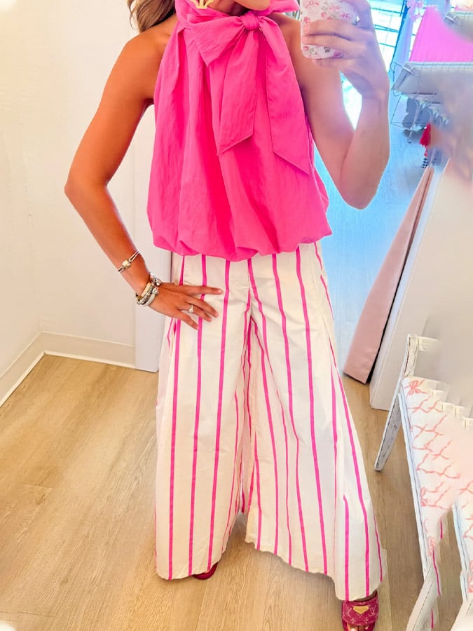 ✨Fashionable Vacation Striped Print Loose Pants