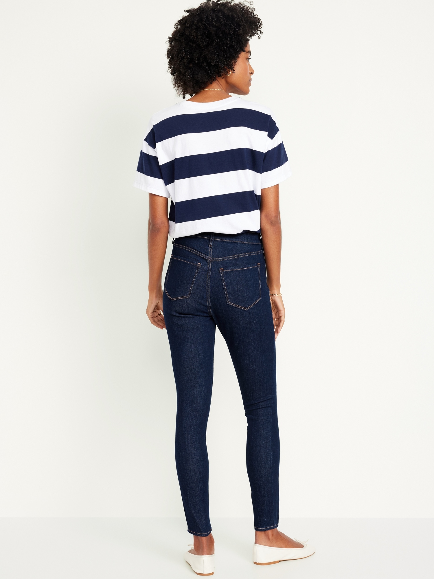 High-Waisted Wow Super-Skinny Jeans - Indigo - image 3