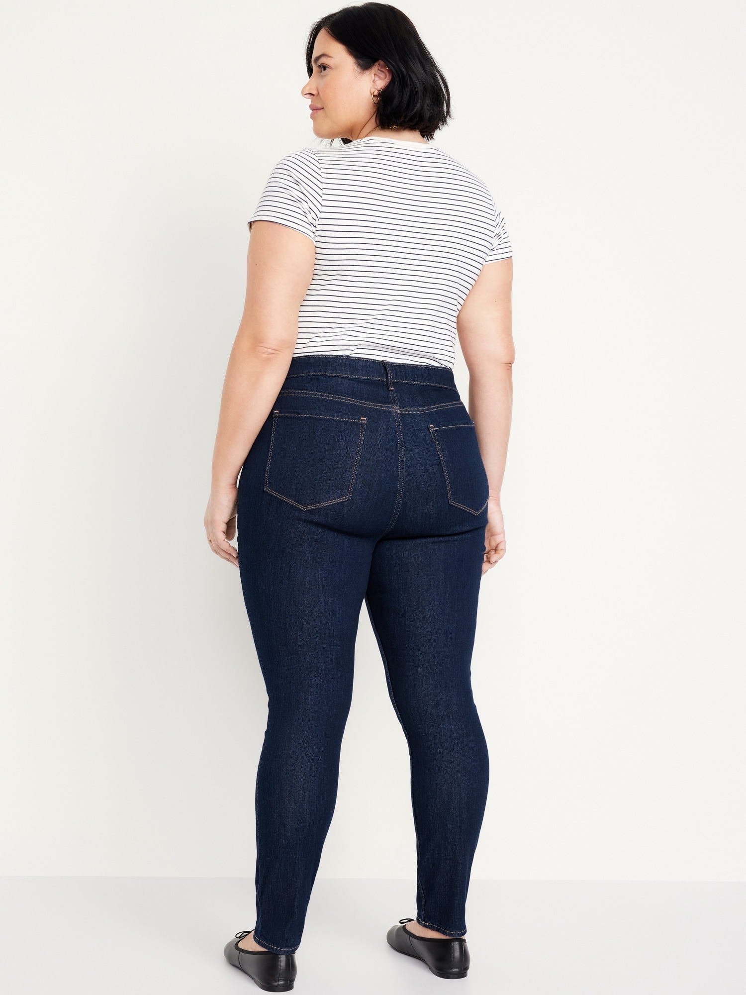 High-Waisted Wow Super-Skinny Jeans - Indigo - image 8