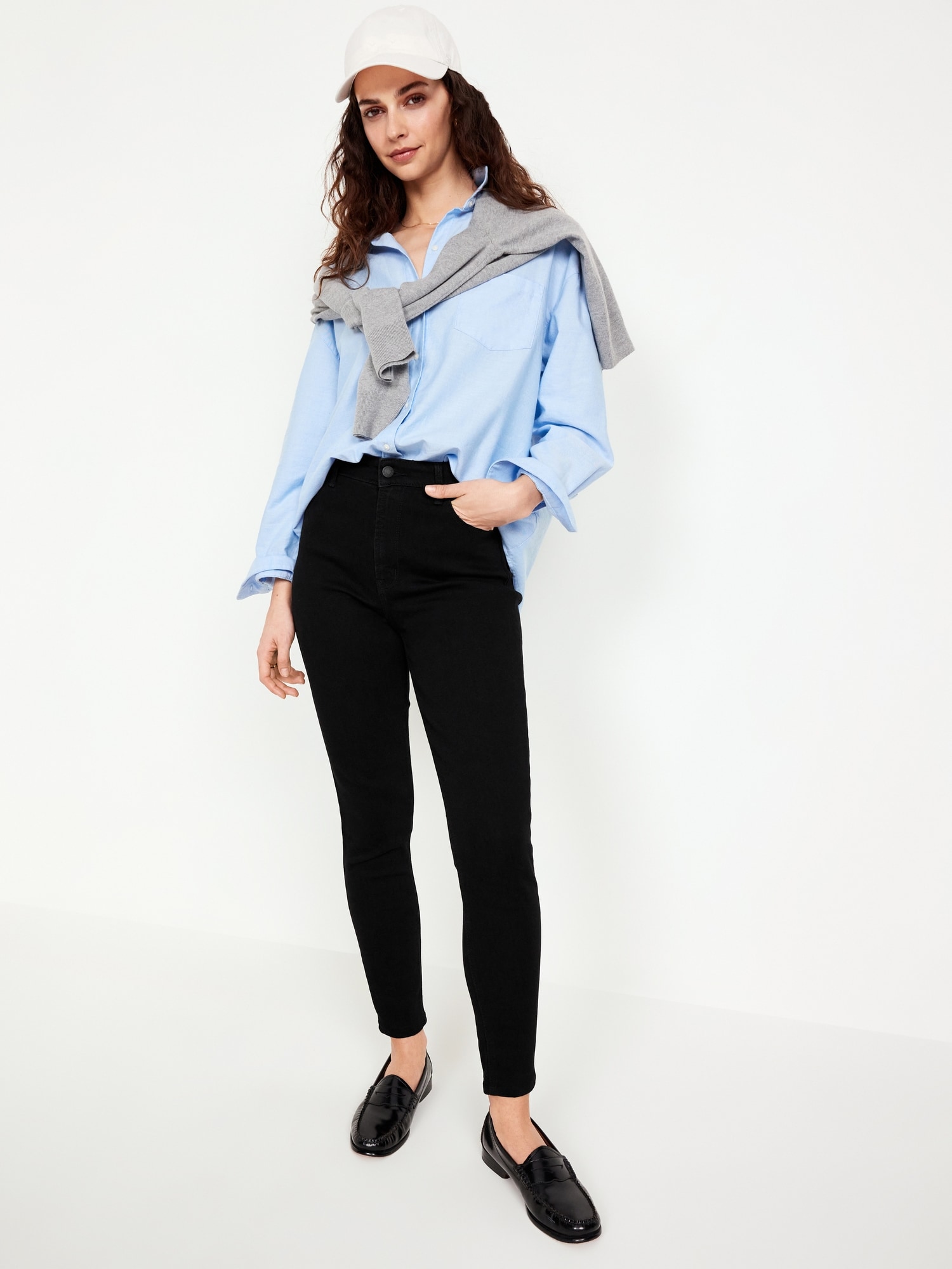 High-Waisted Wow Super-Skinny Jeans - Black Wash - image 3
