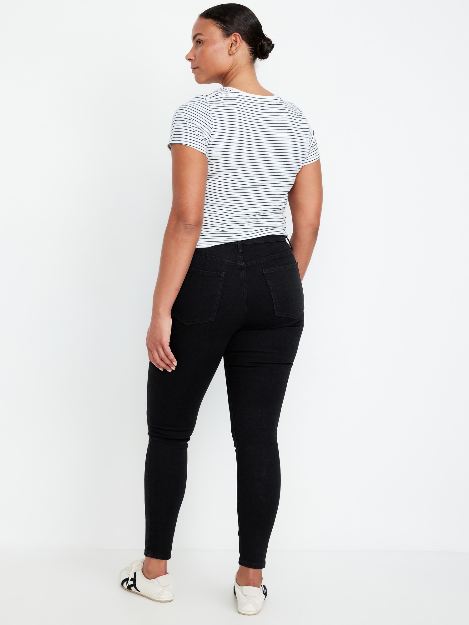 High-Waisted Wow Super-Skinny Jeans - Black Wash - image 5