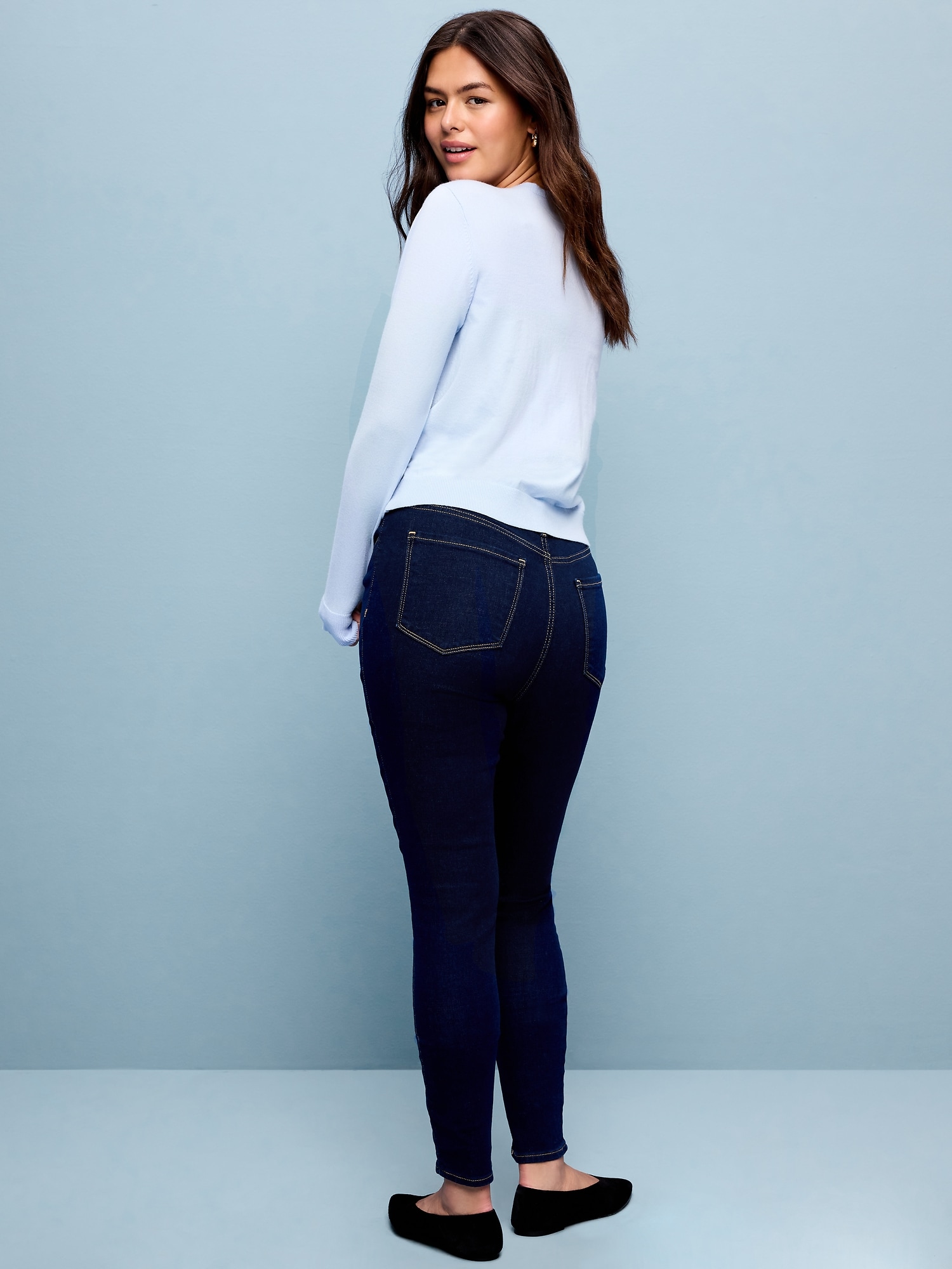High-Waisted Wow Super-Skinny Jeans - Indigo - image 6