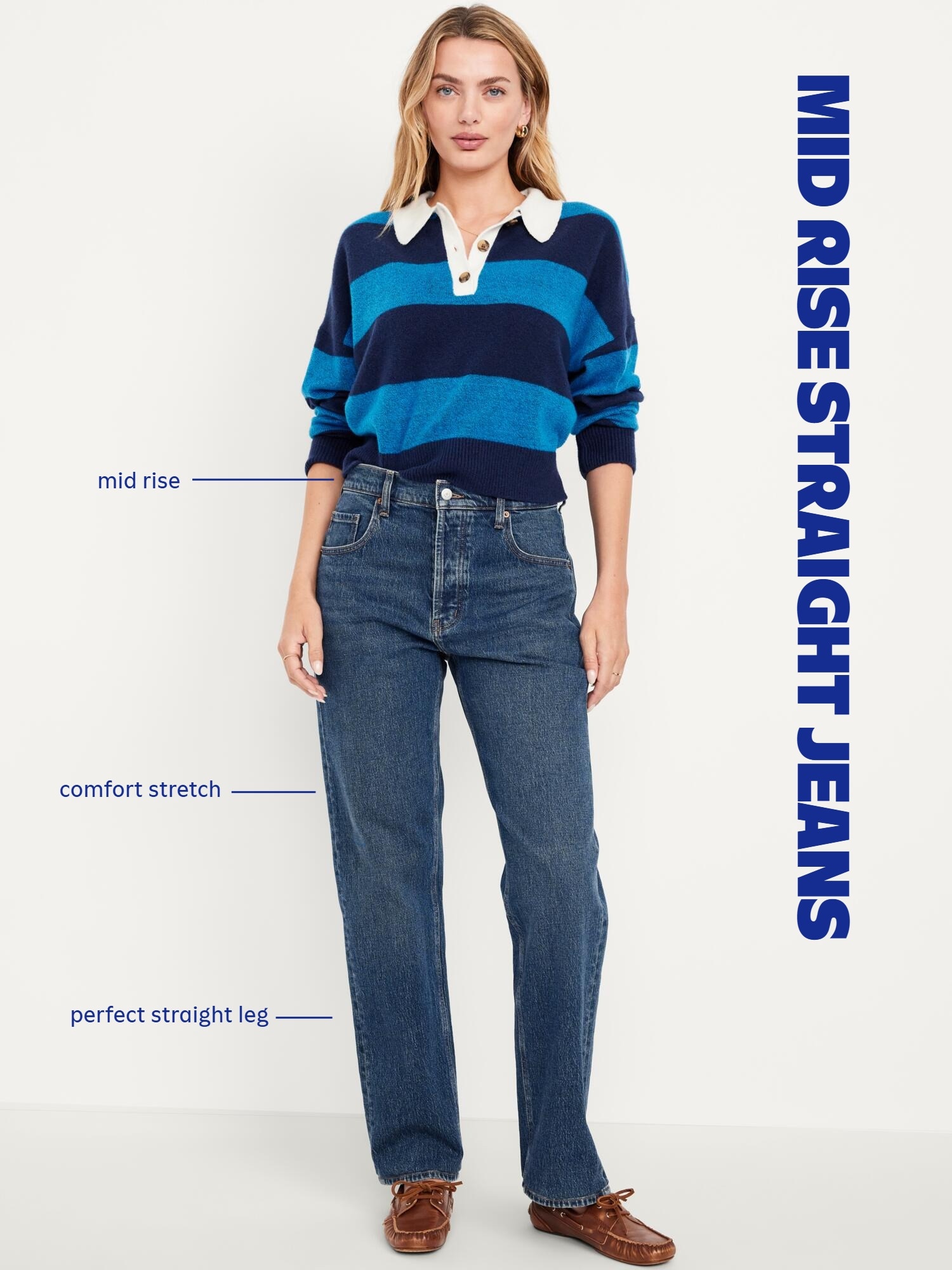 Mid-Rise Straight Leg Jeans - Washed Black - image 5