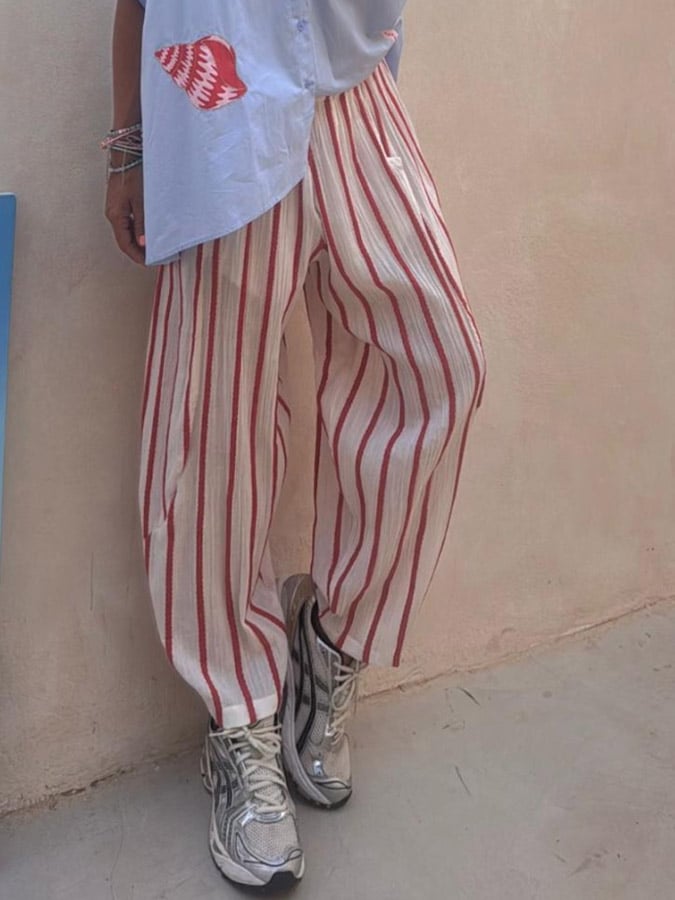✨Stylish And Casual Striped Trousers