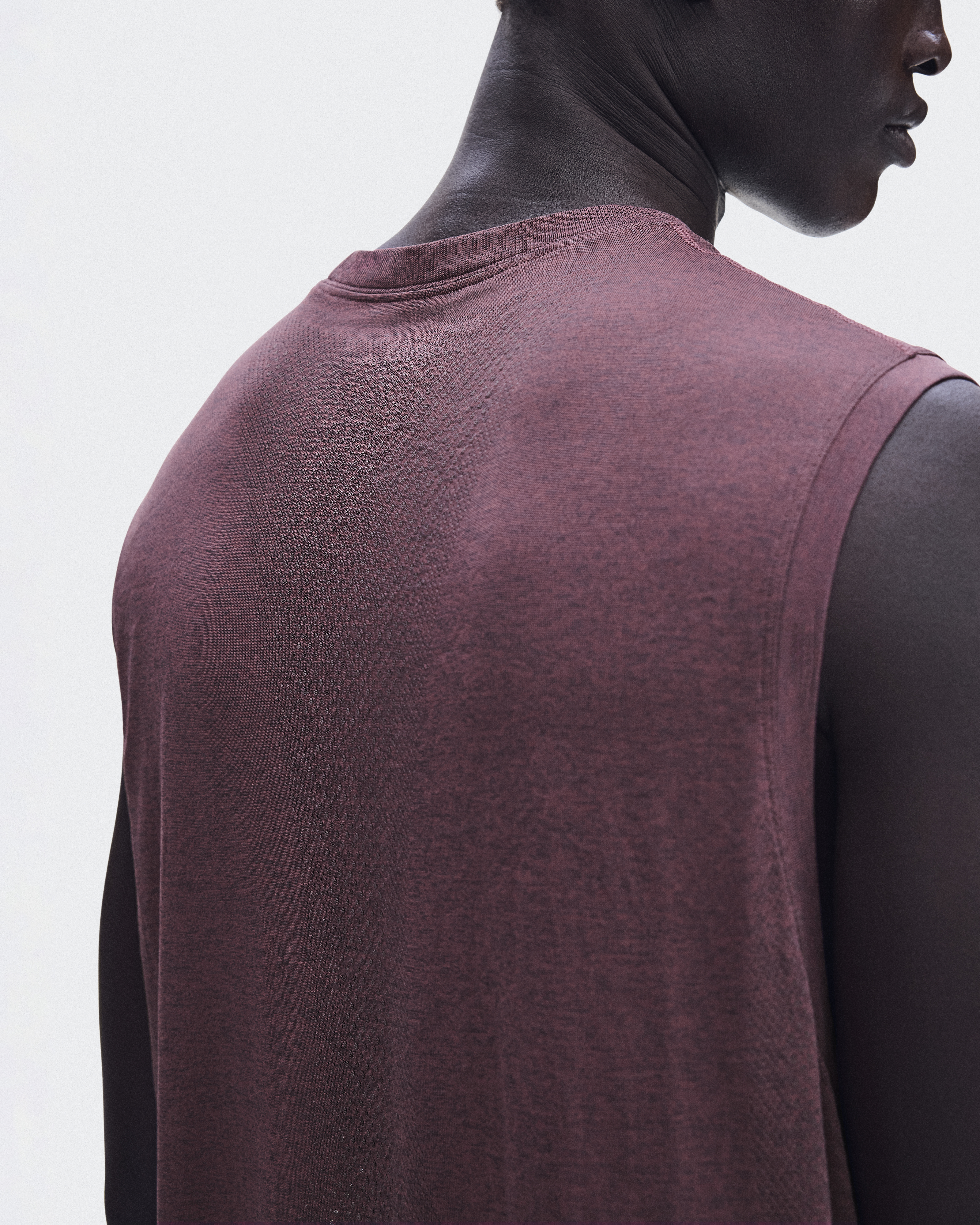 Train Flex Tank - Barberry Heather