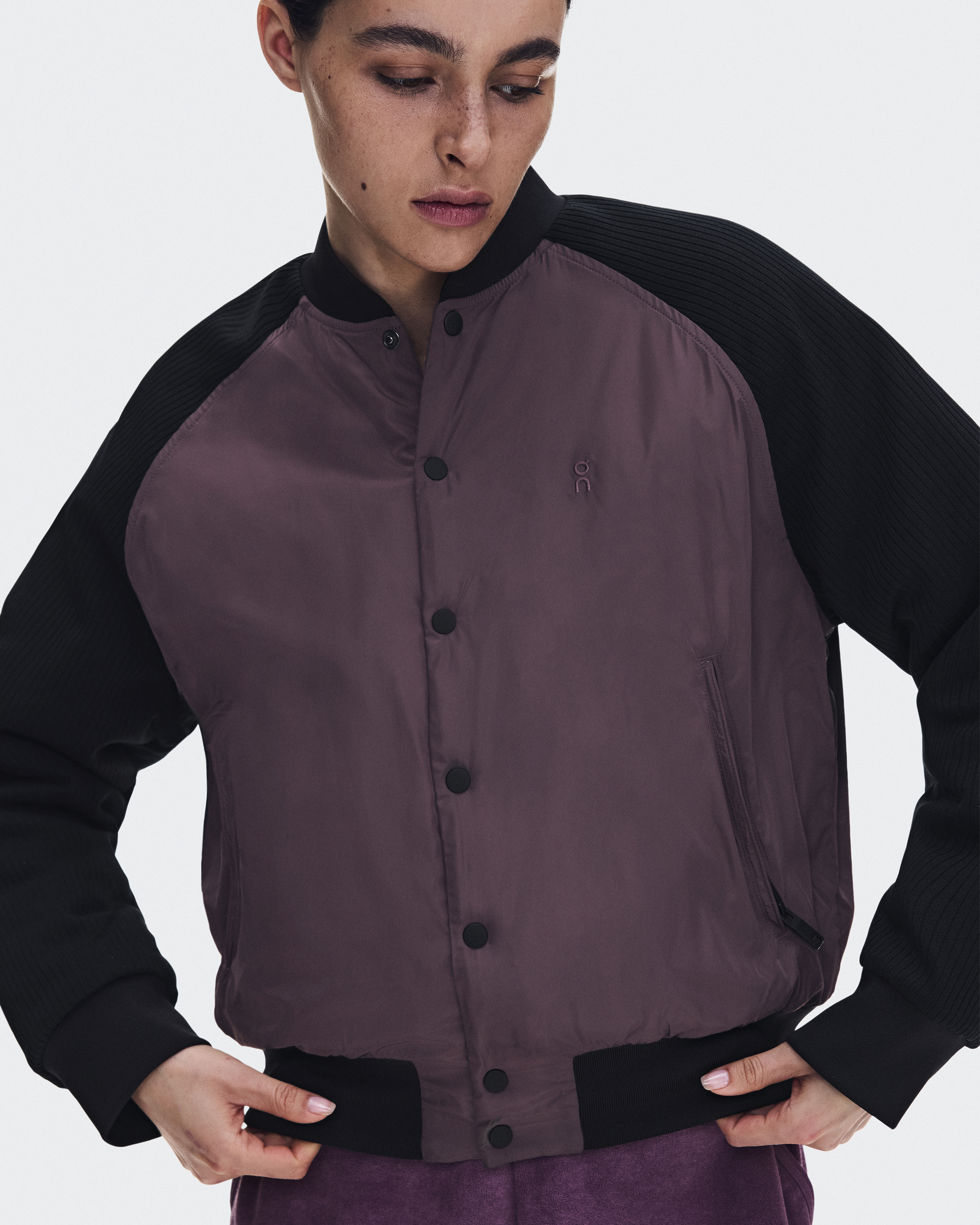 Courtside Bomber - Mulberry | Black