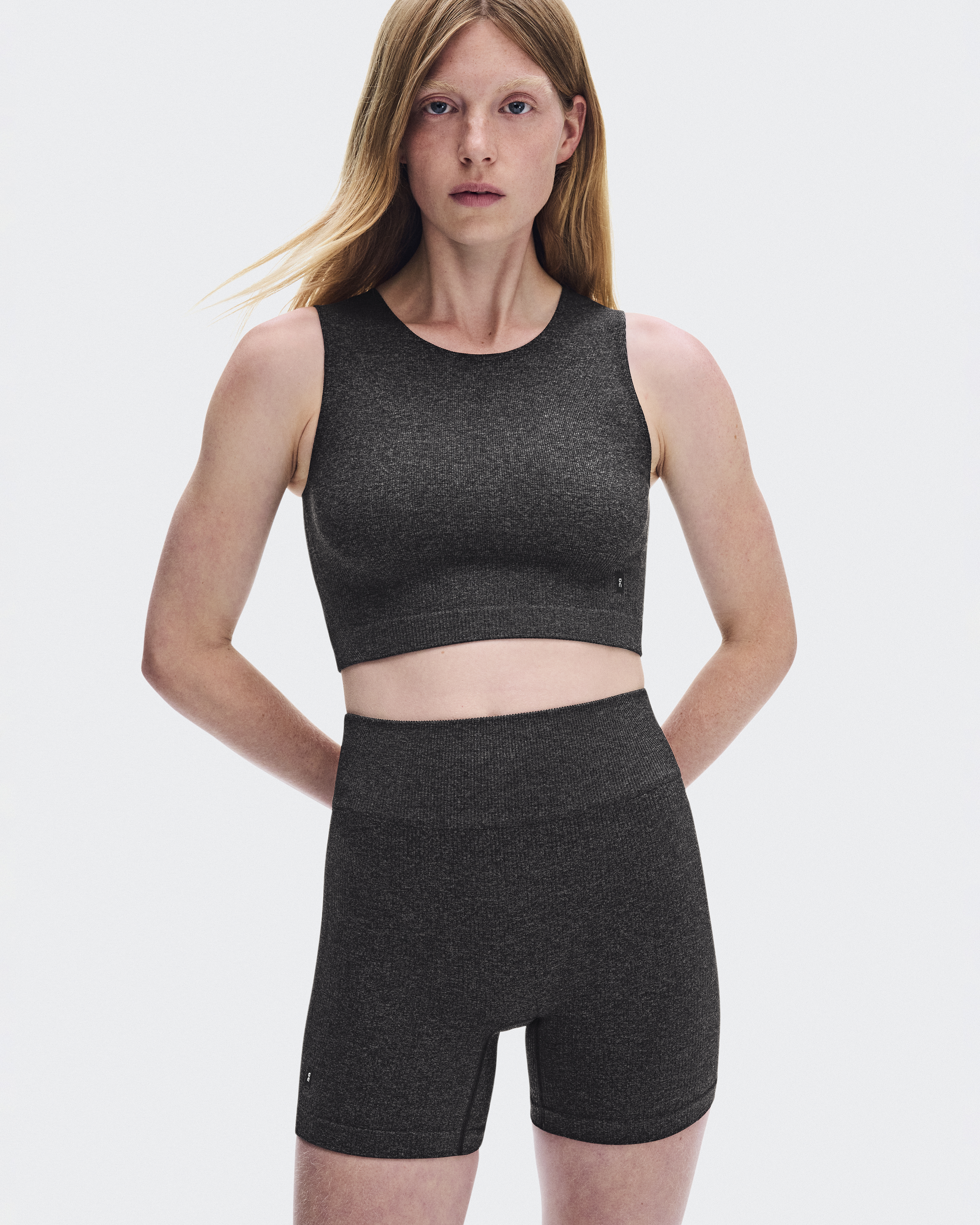 Studio Knit Shorts - Ember Heather