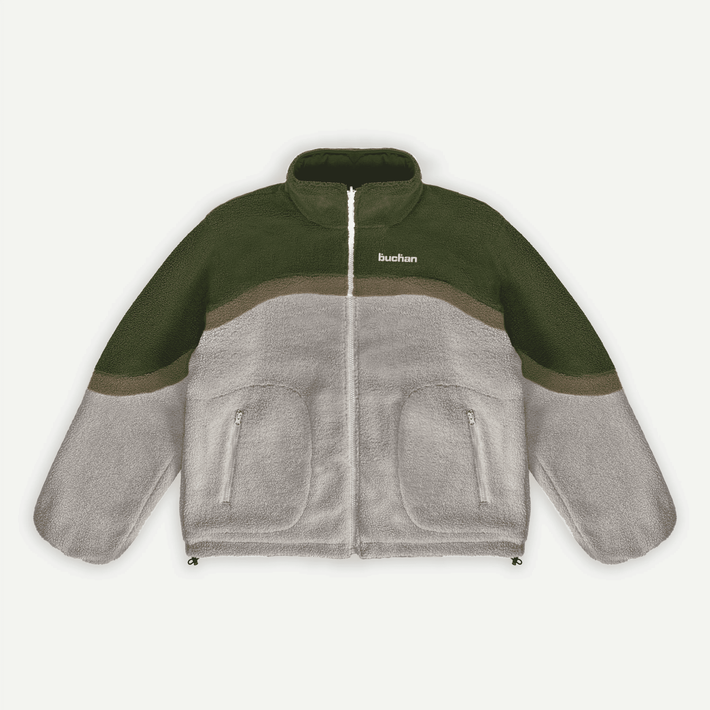 Reversible Fleece-Khaki